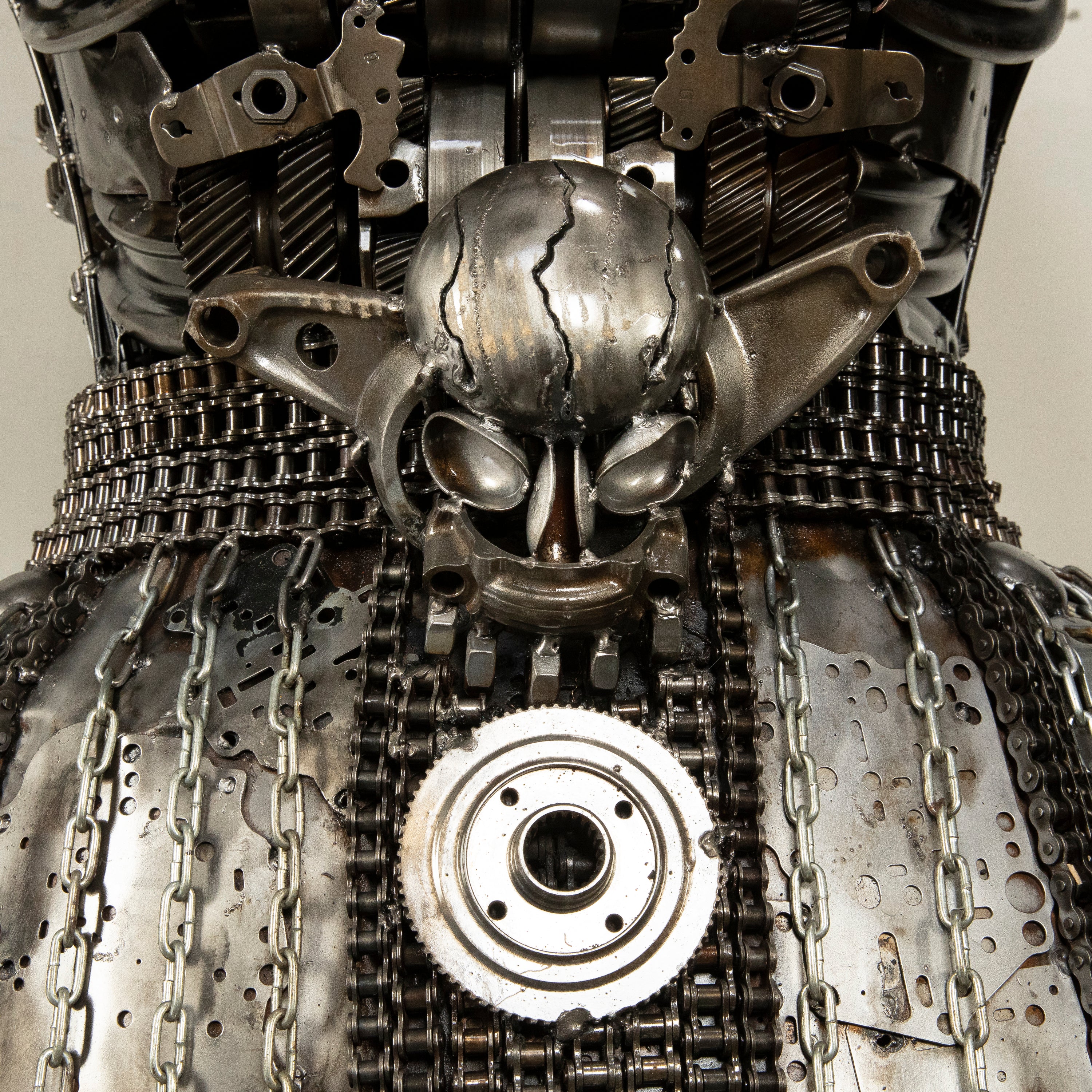 91" Knight Recycled Metal Art Sculpture