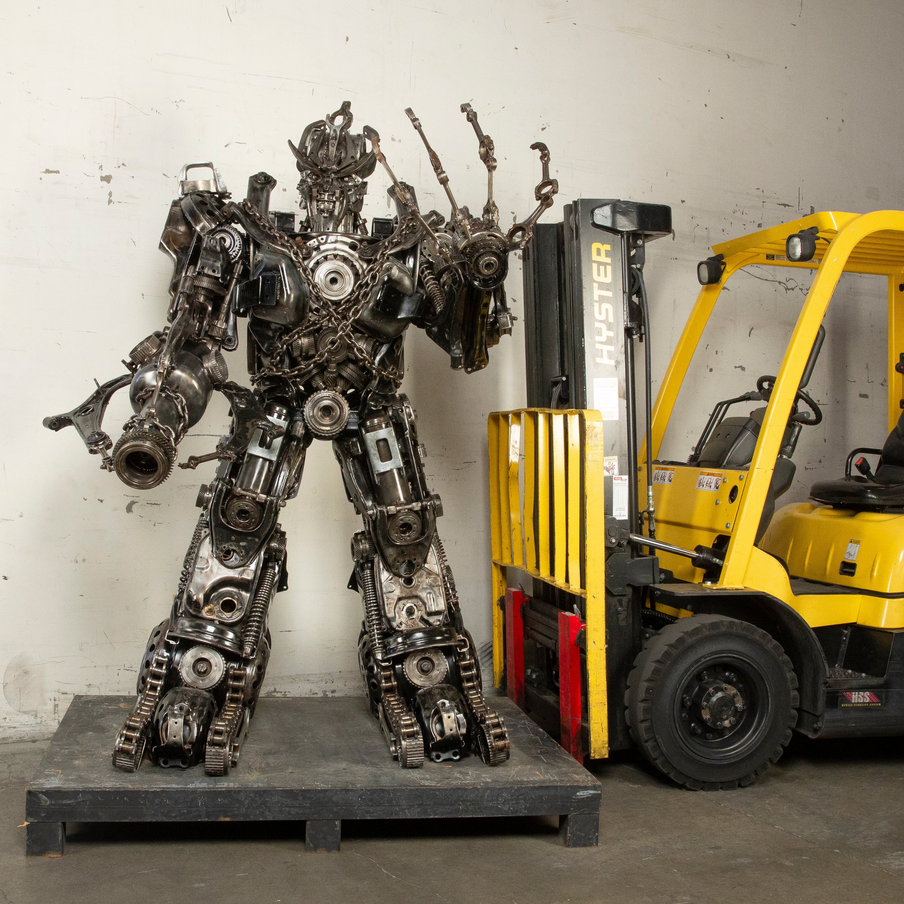 79" Megatron Inspired Recycled Metal Art Sculpture