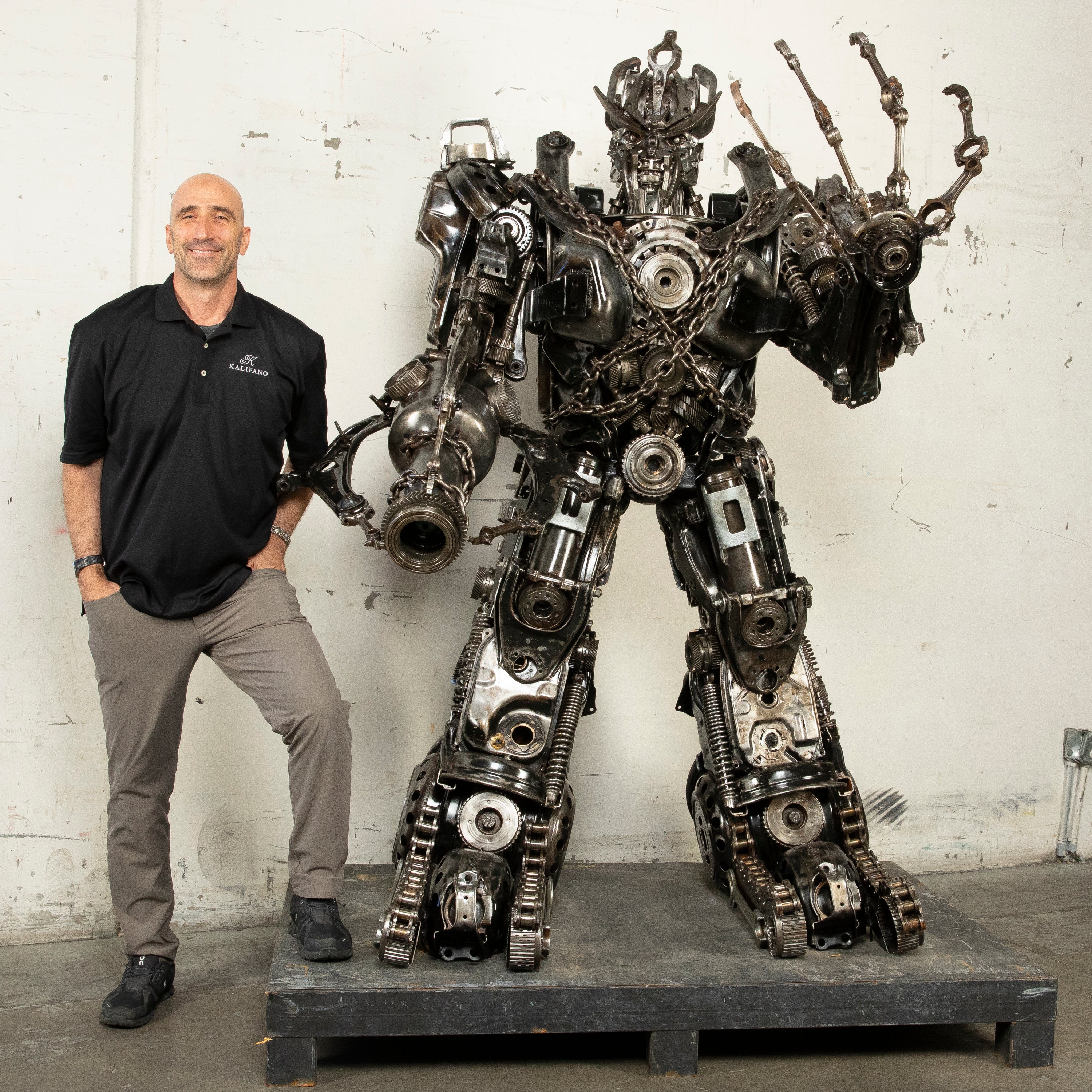 79" Megatron Inspired Recycled Metal Art Sculpture