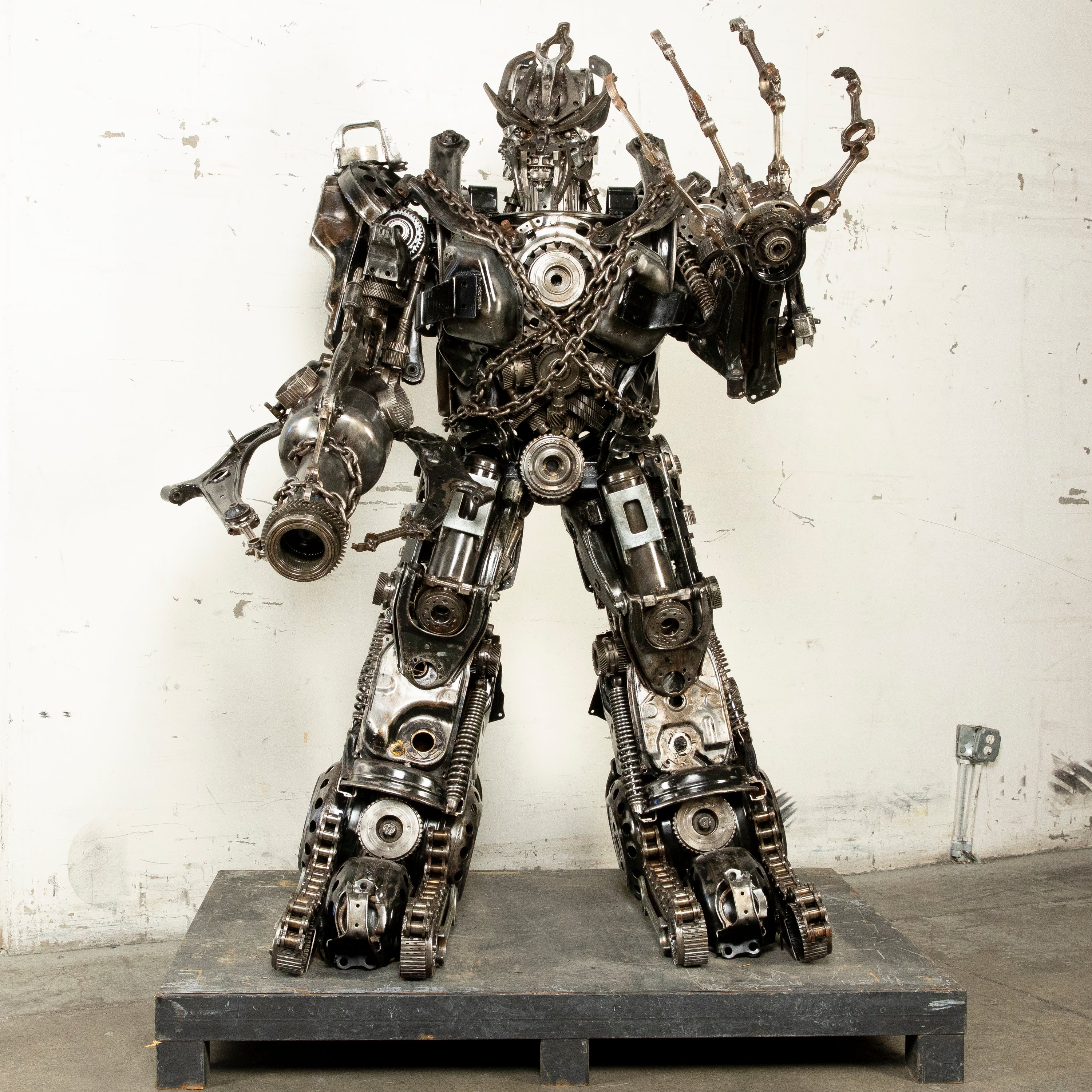 79" Megatron Inspired Recycled Metal Art Sculpture