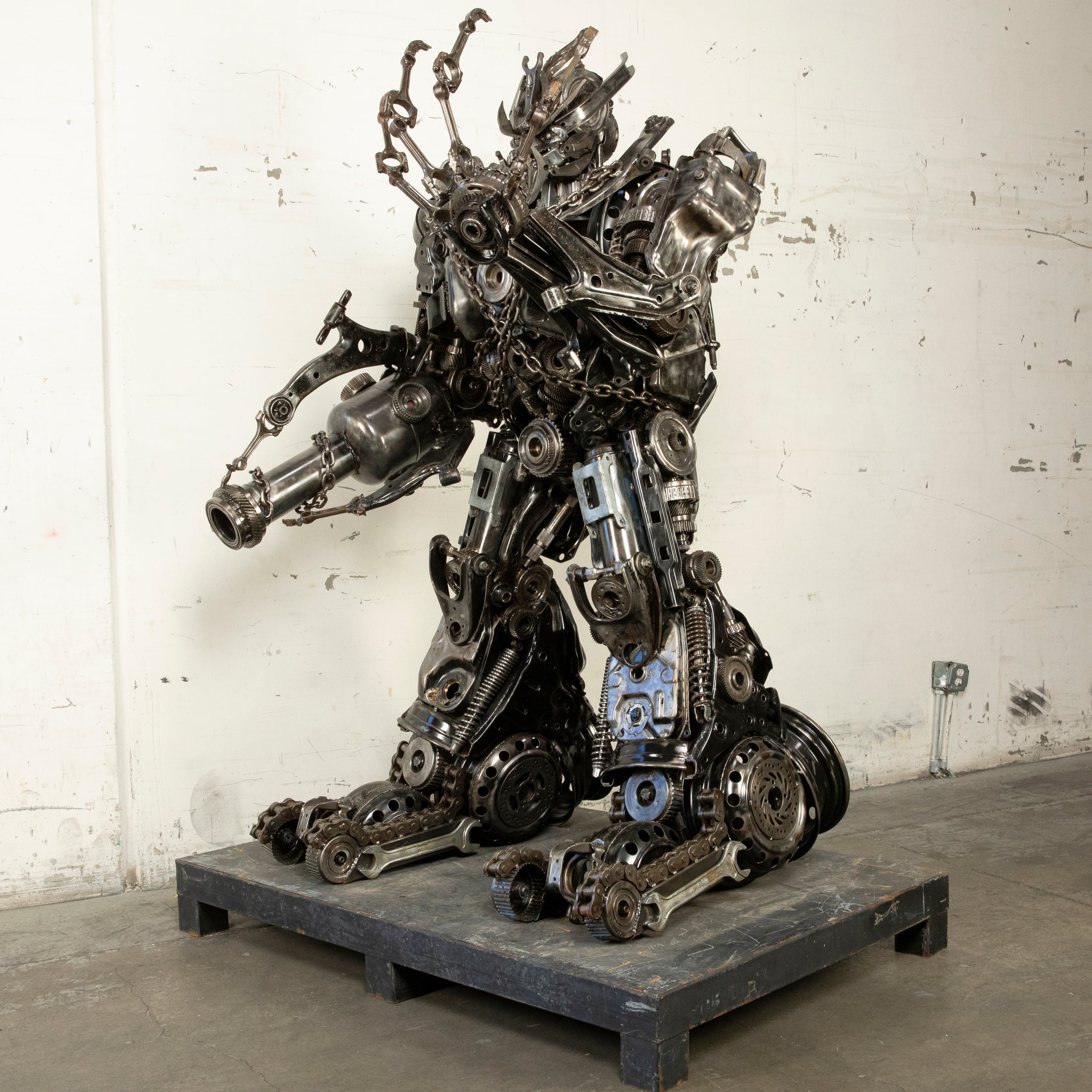 79" Megatron Inspired Recycled Metal Art Sculpture