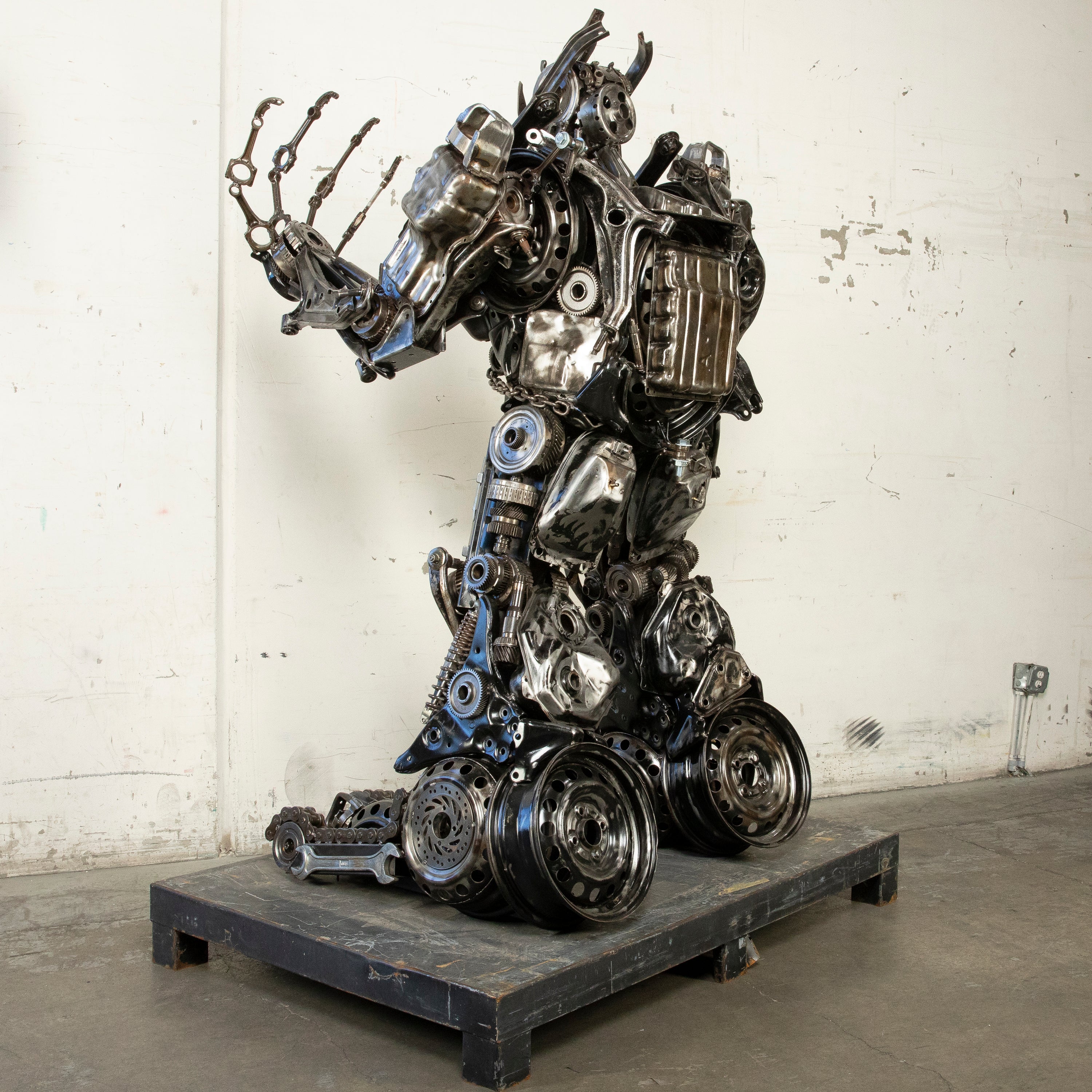 79" Megatron Inspired Recycled Metal Art Sculpture