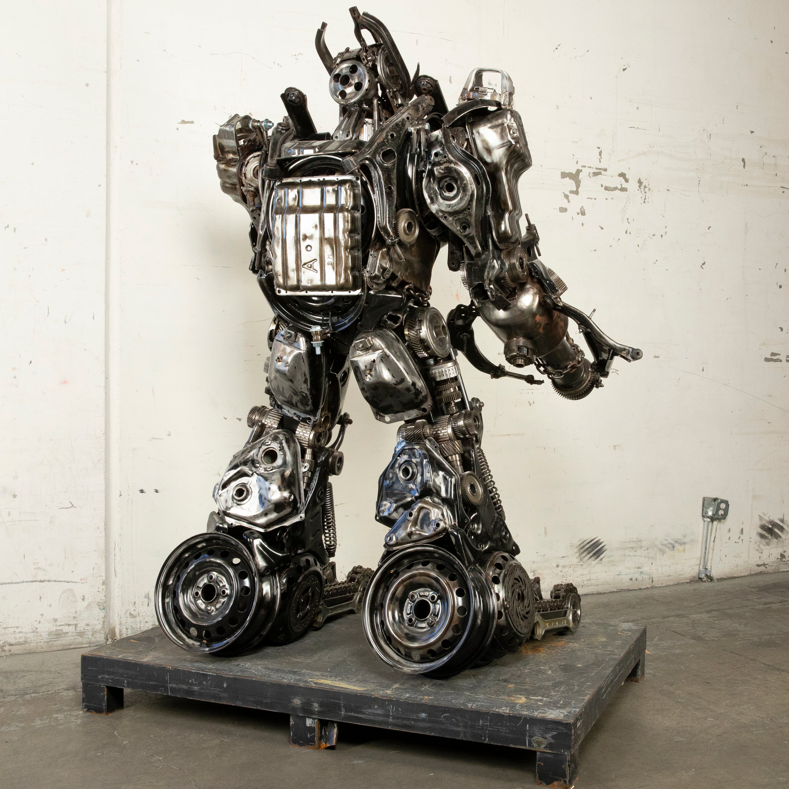 79" Megatron Inspired Recycled Metal Art Sculpture