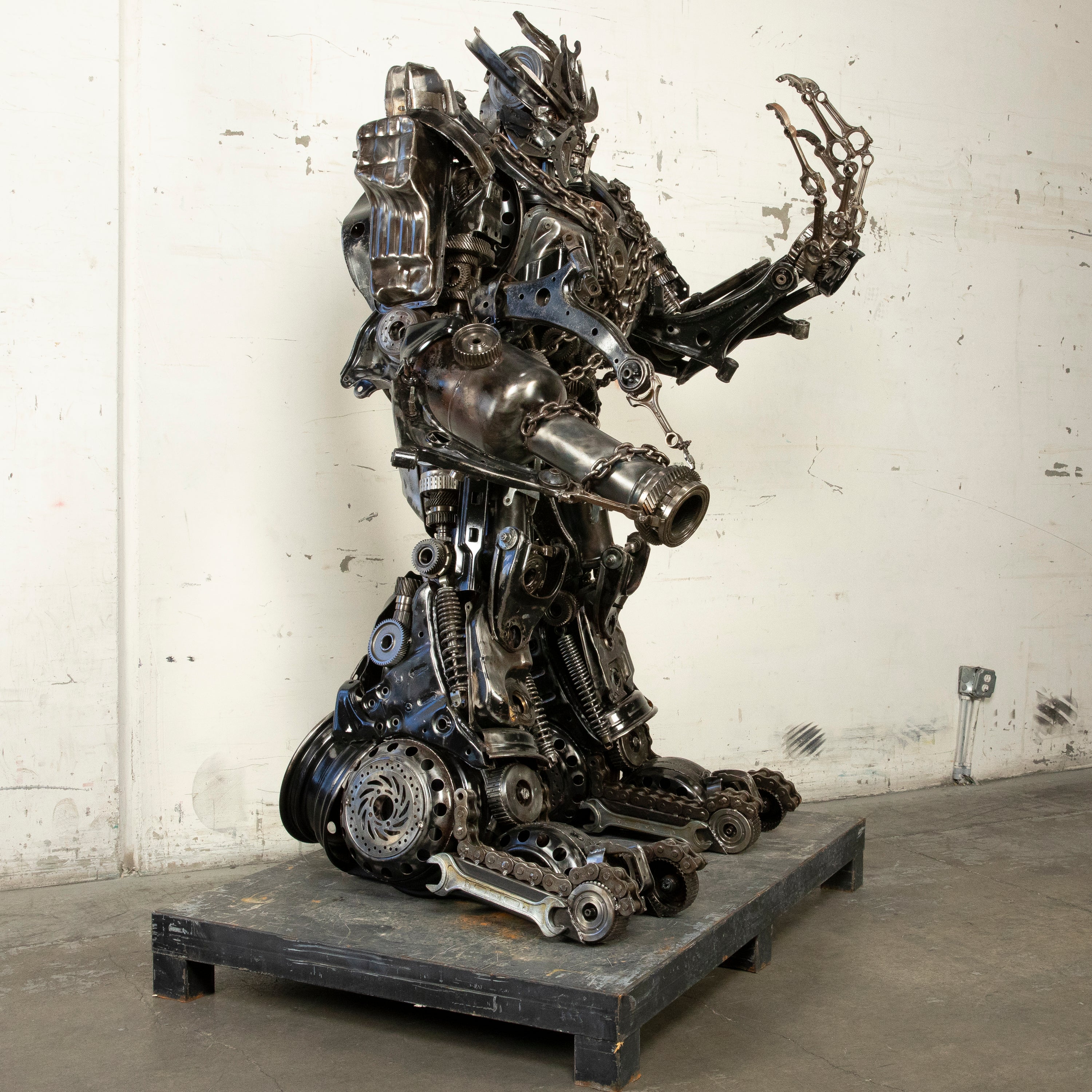 79" Megatron Inspired Recycled Metal Art Sculpture