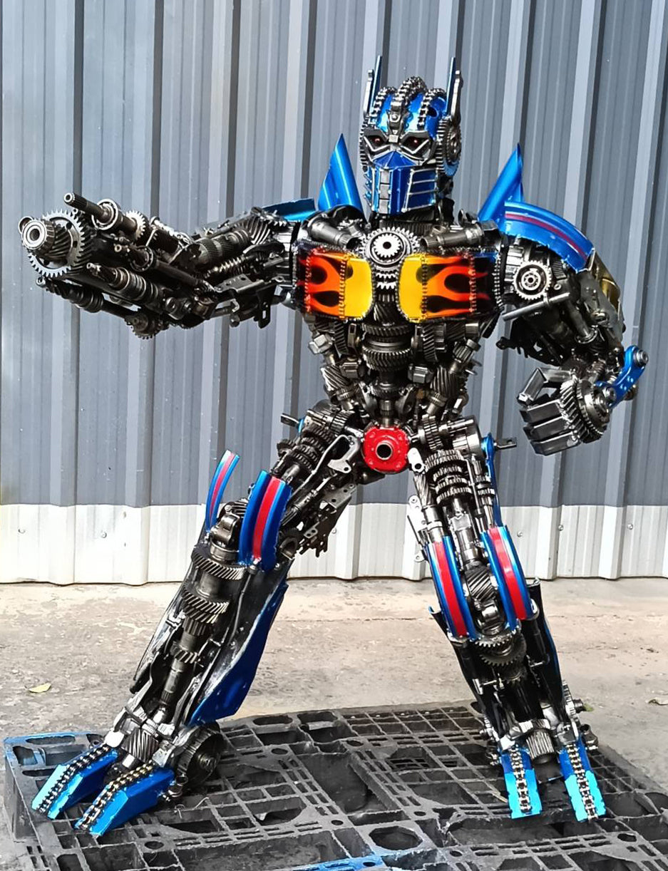 55" Optimus Prime Inspired Recycled Metal Art Sculpture