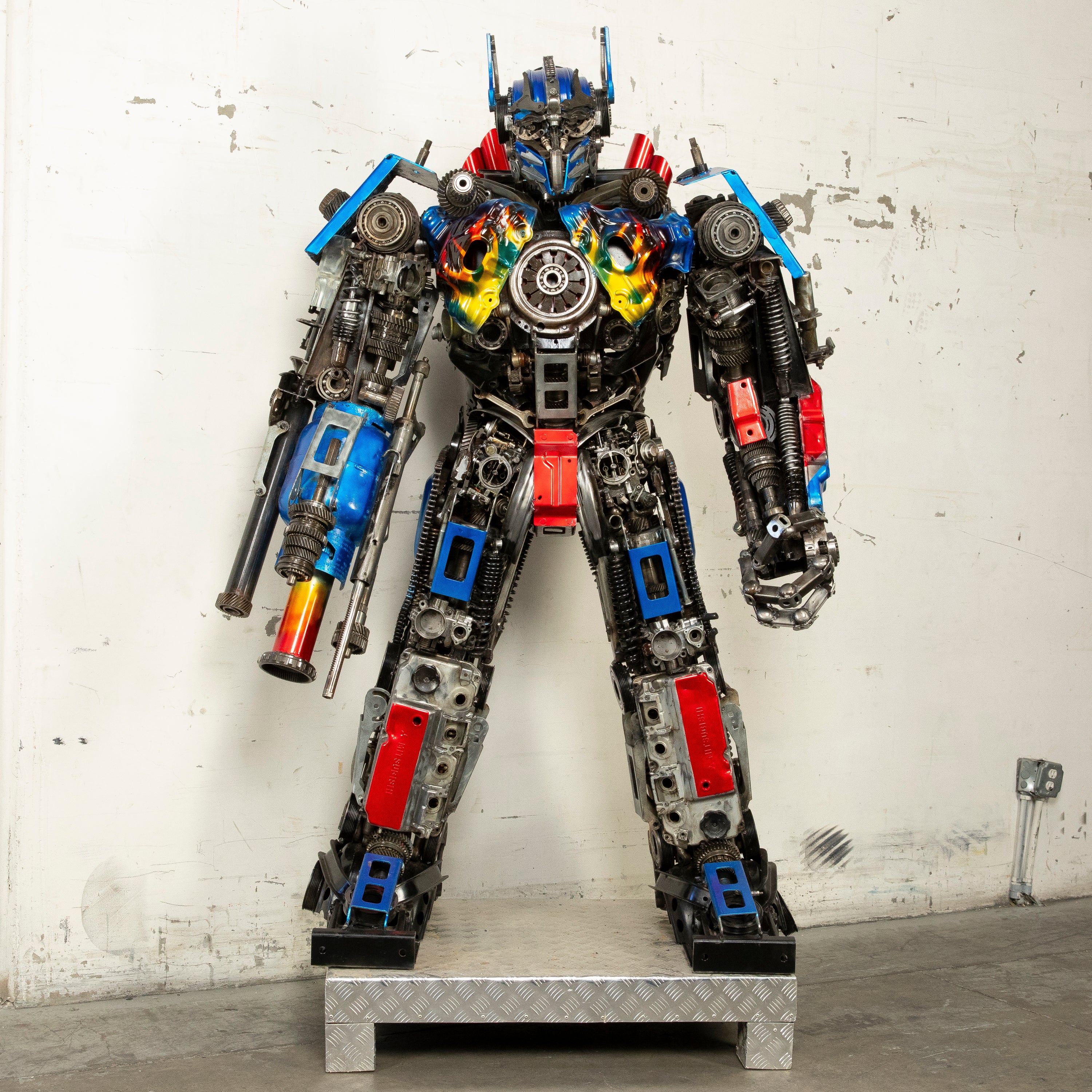 79" Optimus Prime Inspired Recycled Metal Art Sculpture