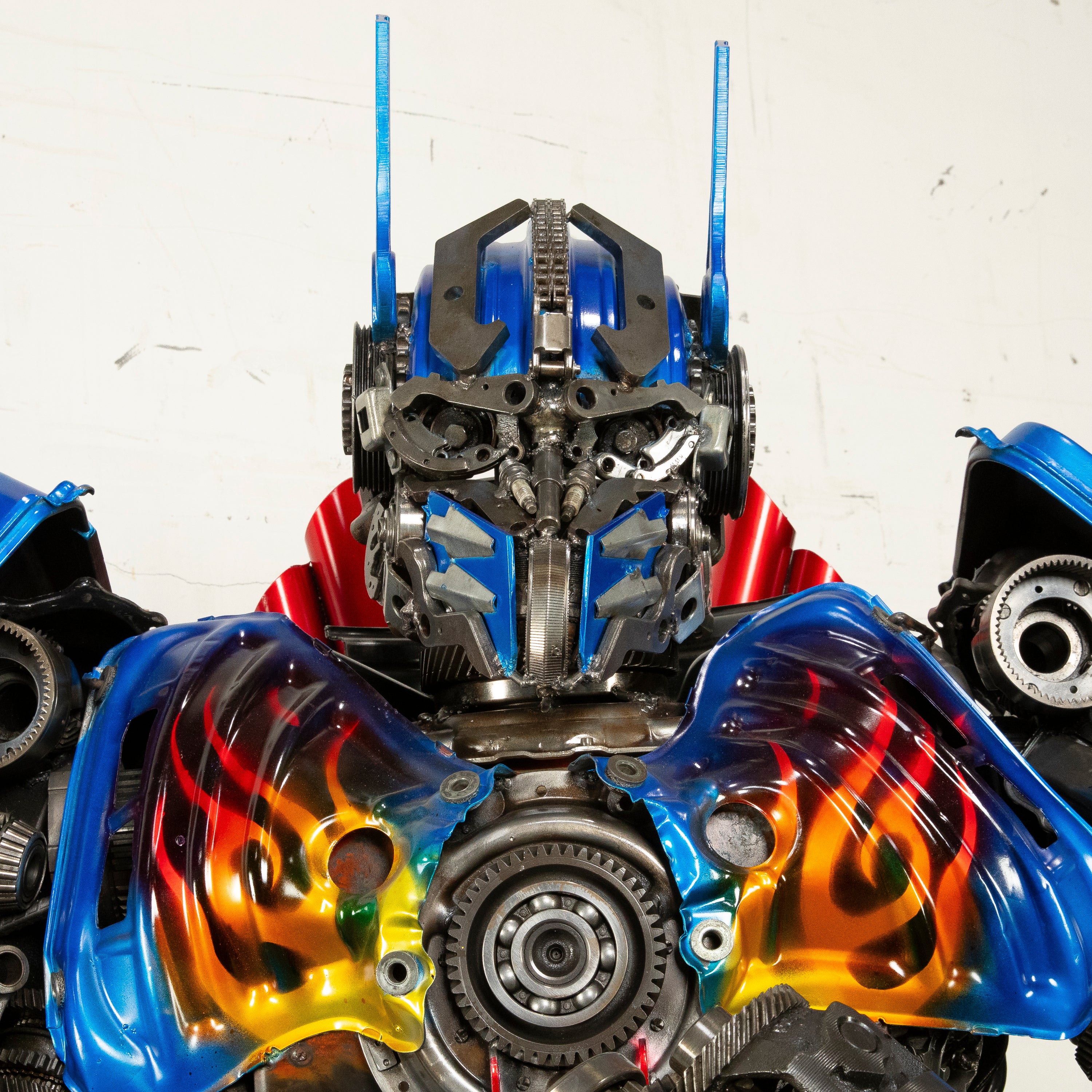 79" Optimus Prime Inspired Recycled Metal Art Sculpture