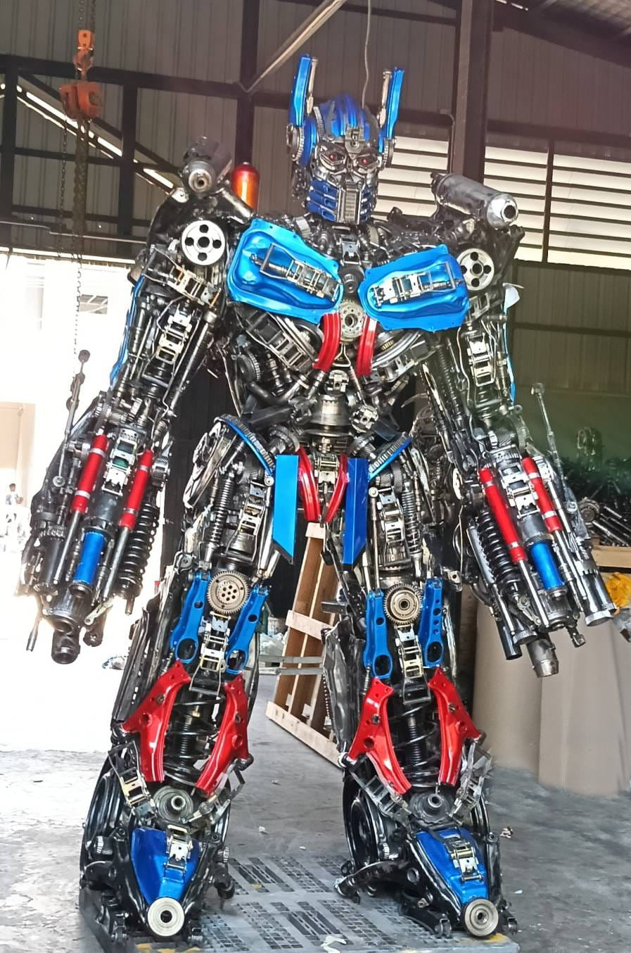 102" Optimus Prime Inspired Recycled Metal Art Sculpture