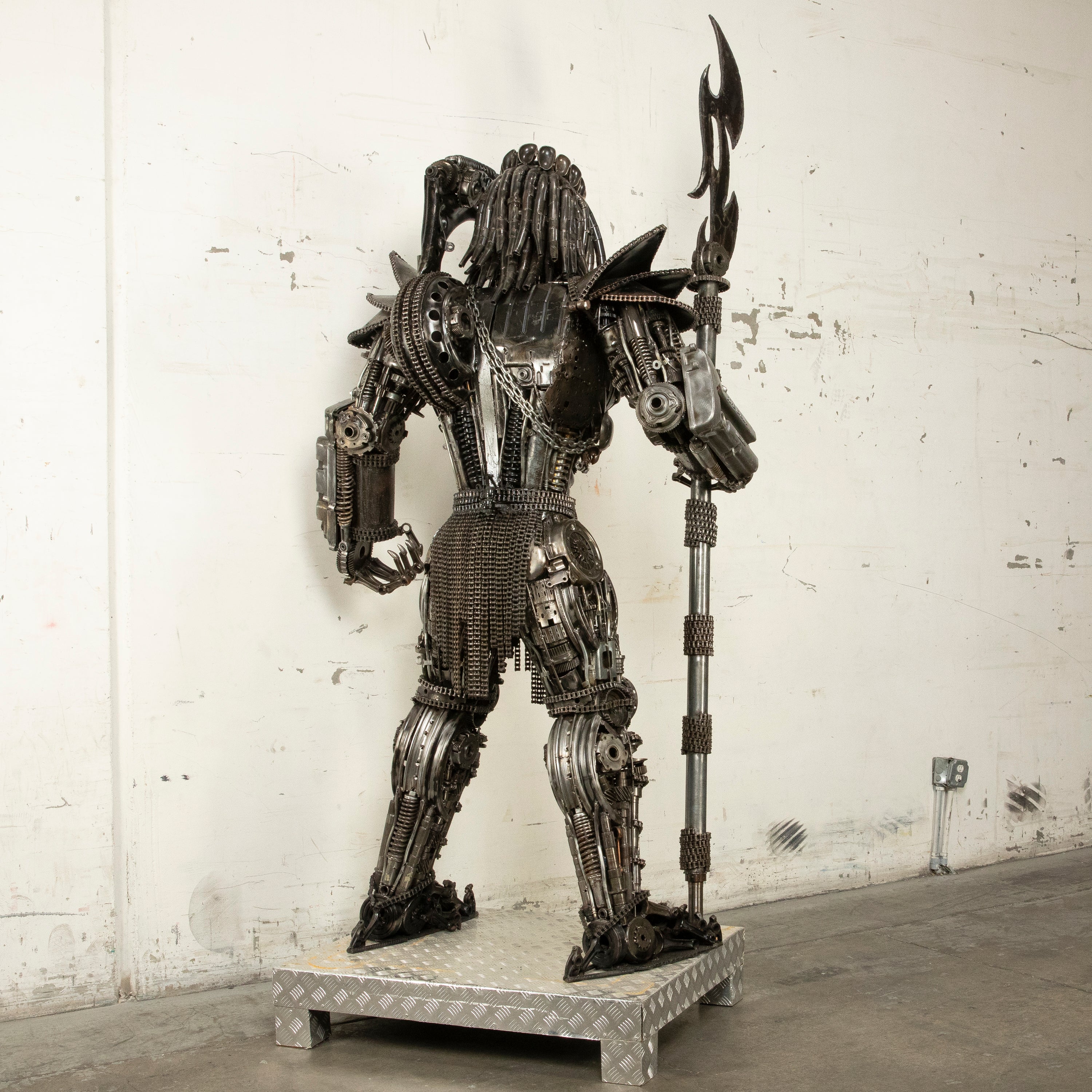 79" Predator Inspired Recycled Metal Art Sculpture