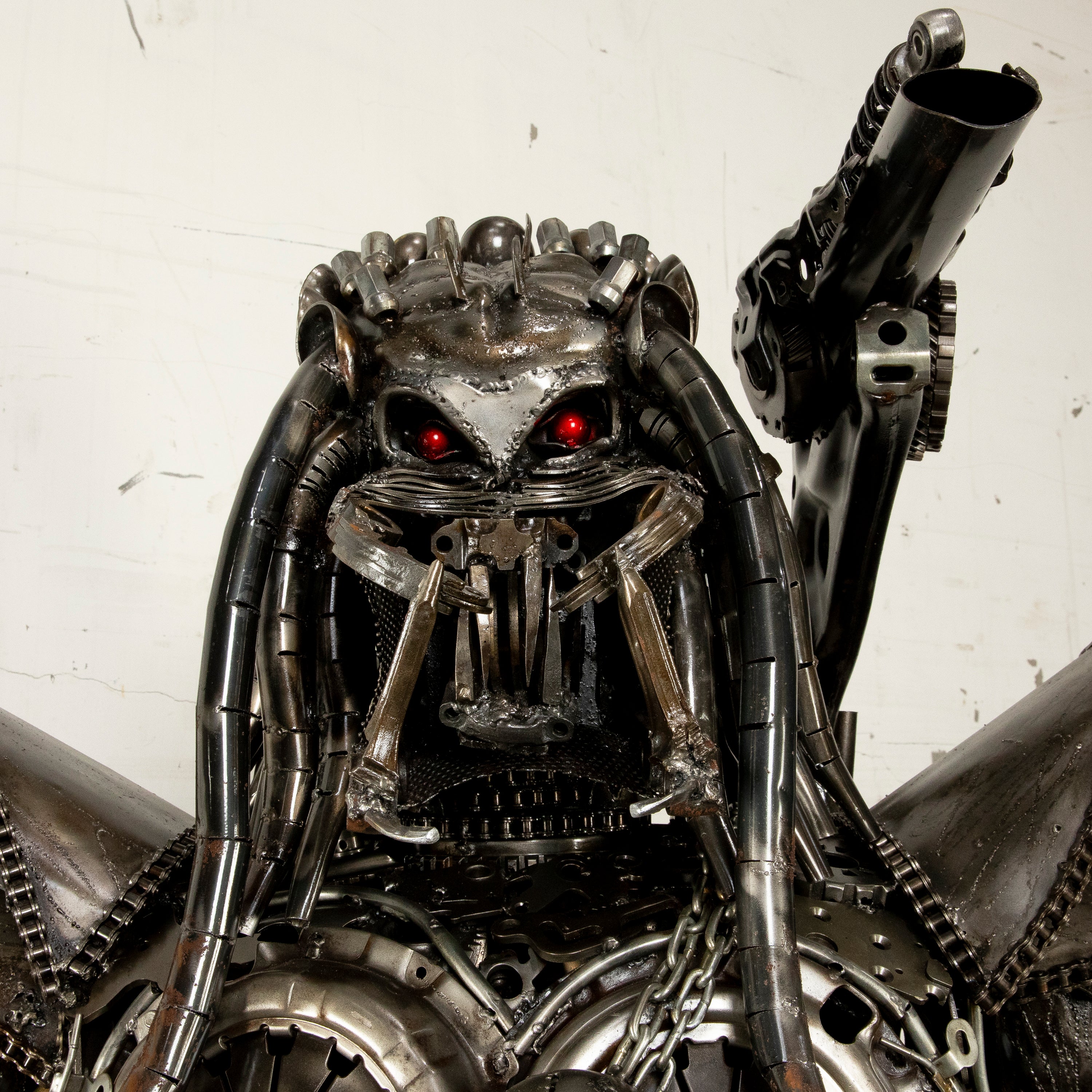 79" Predator Inspired Recycled Metal Art Sculpture