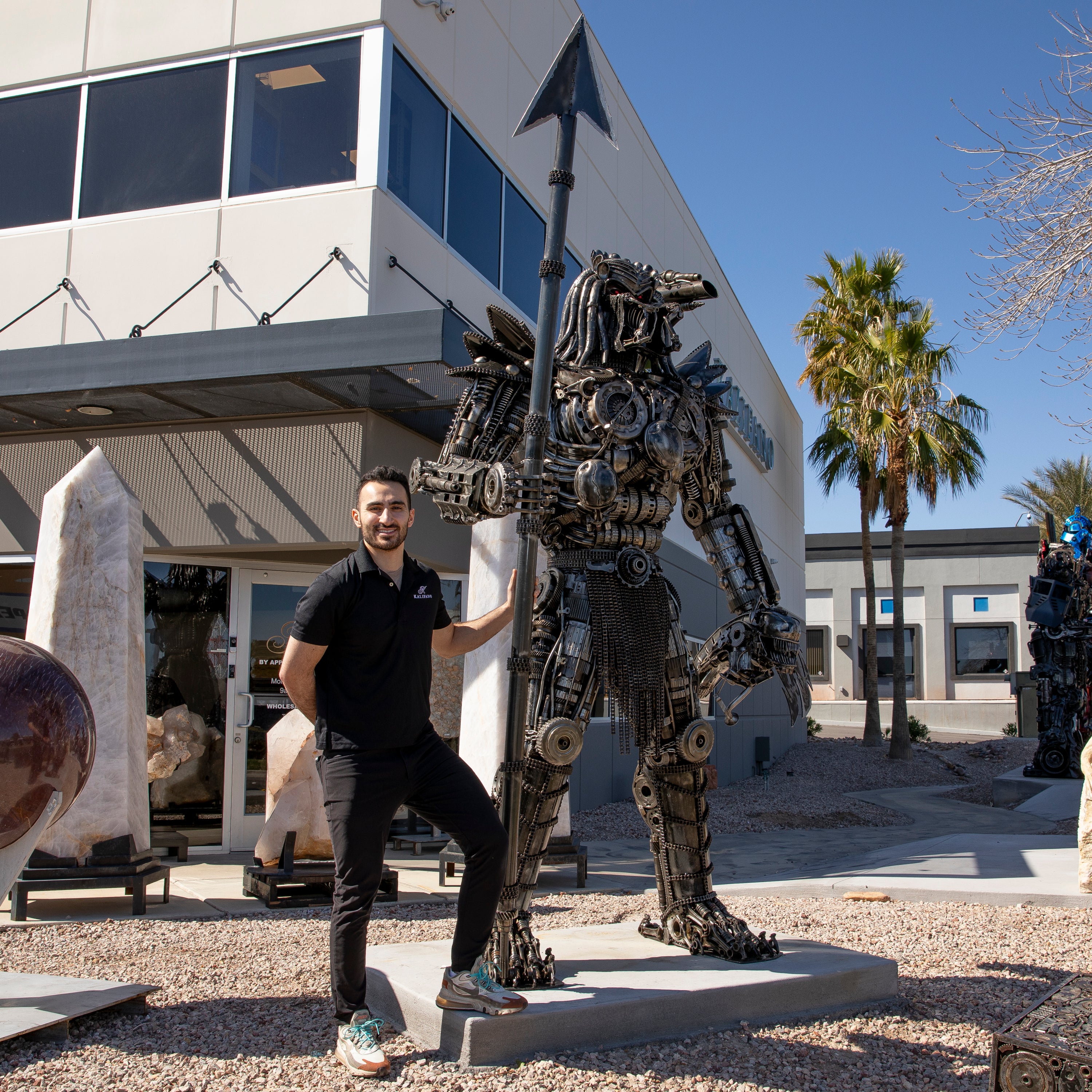 102" Predator Inspired Recycled Metal Art Sculpture