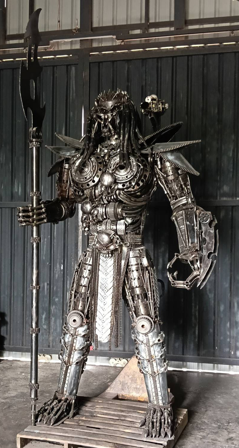 102" Predator Inspired Recycled Metal Art Sculpture