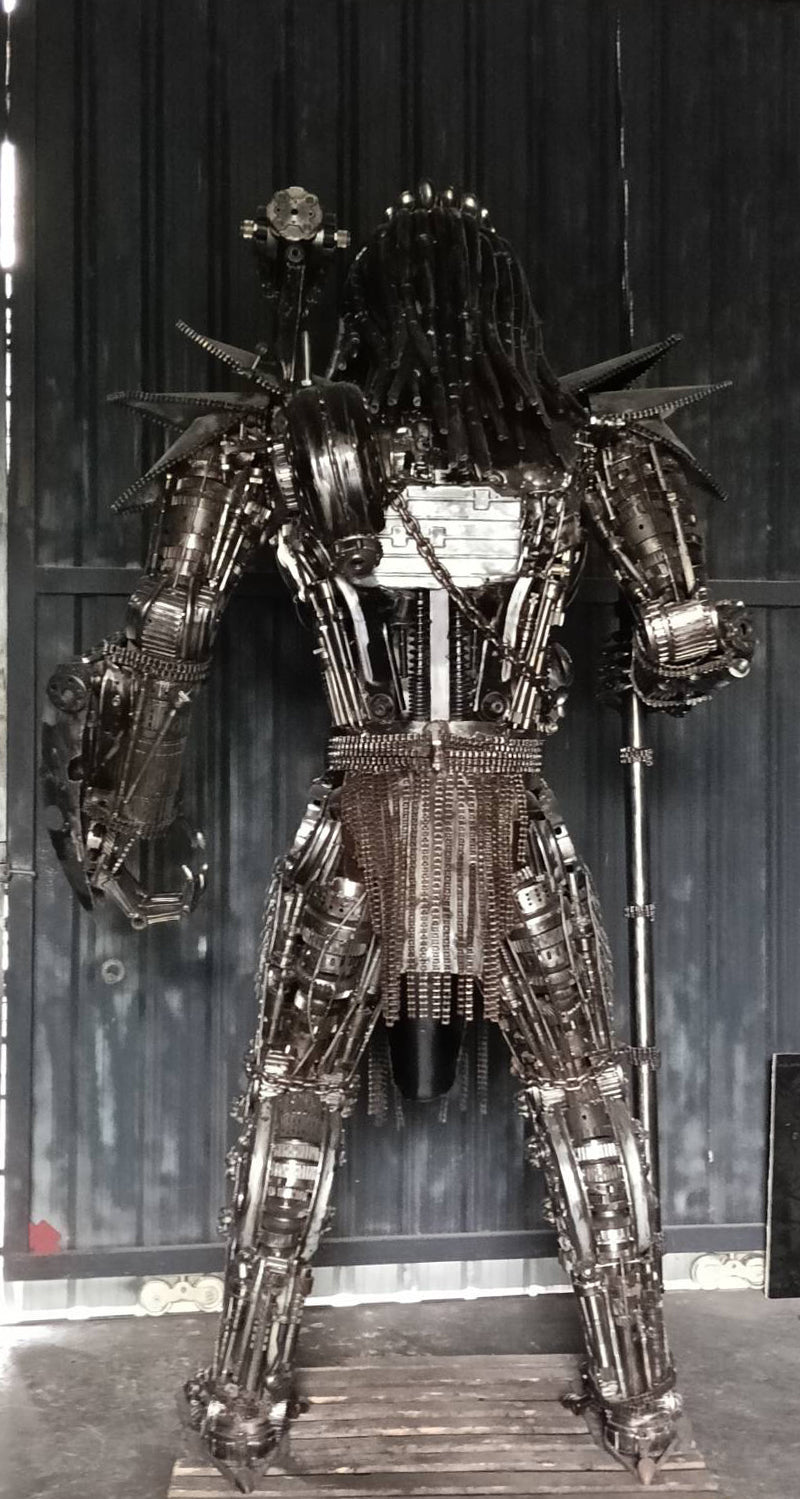 102" Predator Inspired Recycled Metal Art Sculpture