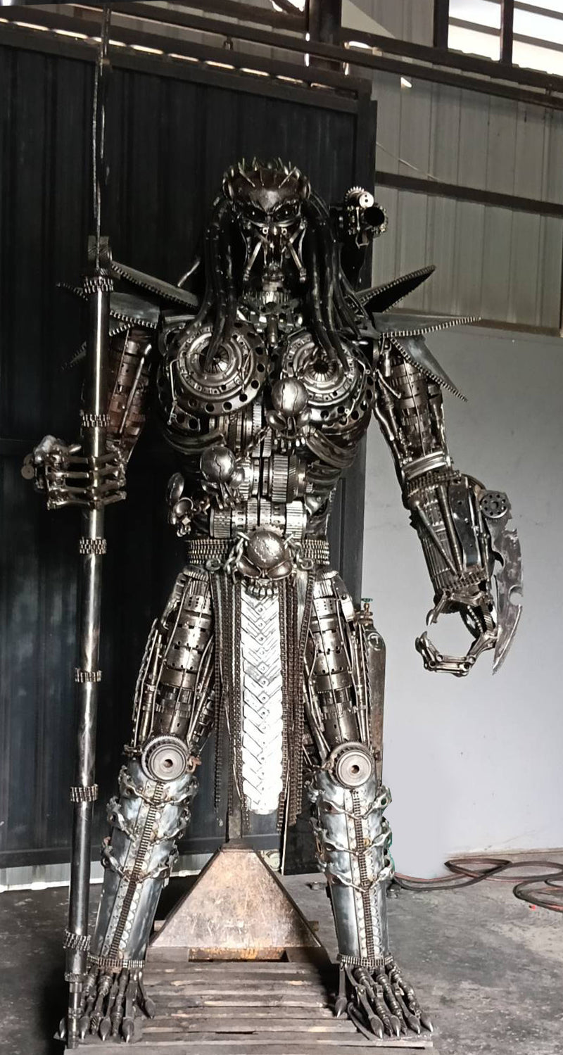 102" Predator Inspired Recycled Metal Art Sculpture