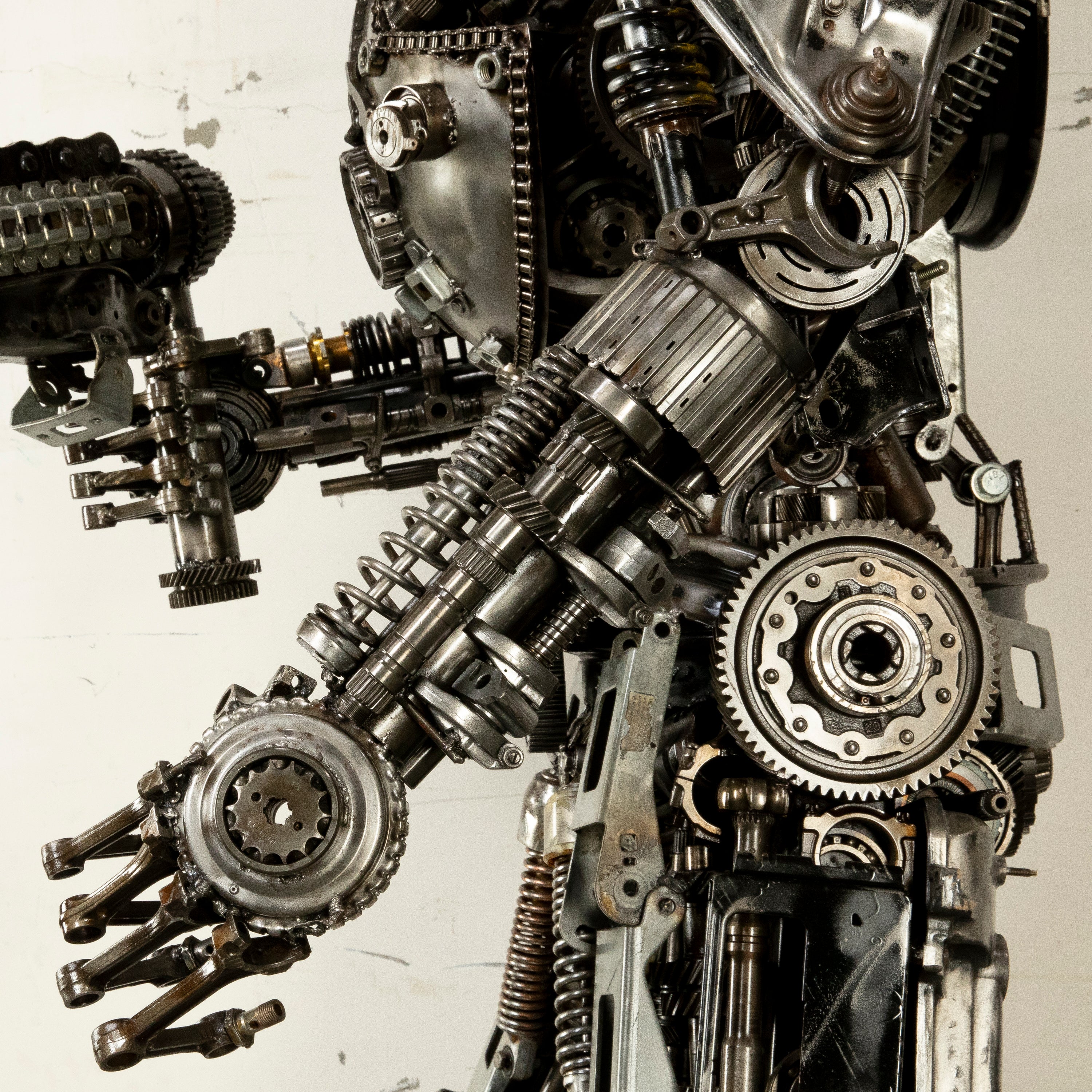 91" Terminator Inspired Recycled Metal Art Sculpture