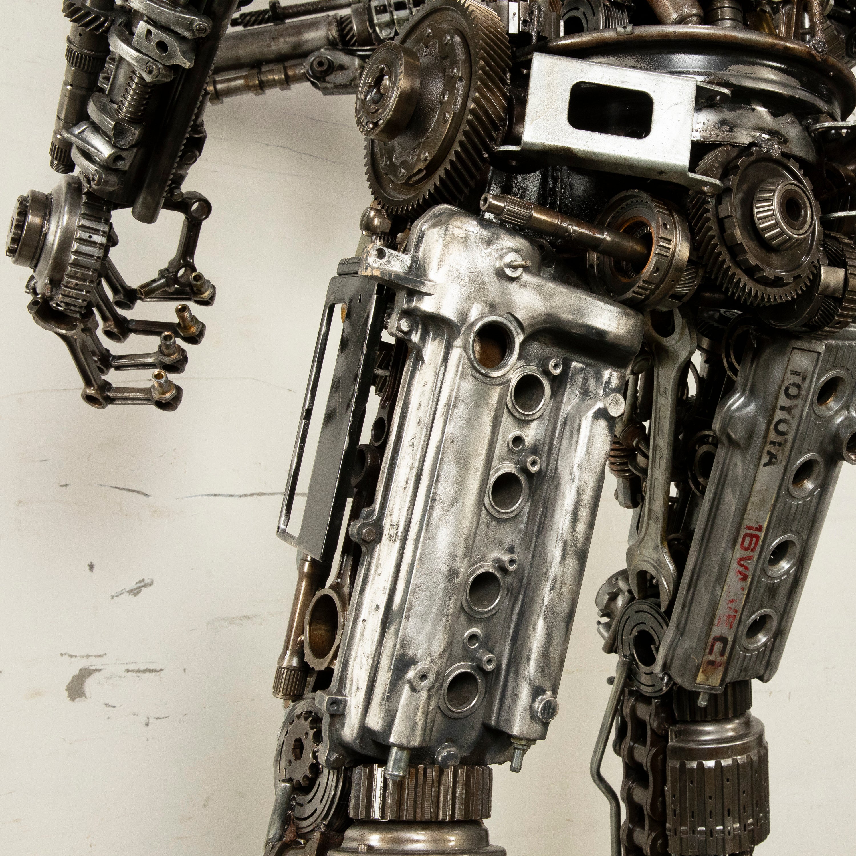 91" Terminator Inspired Recycled Metal Art Sculpture