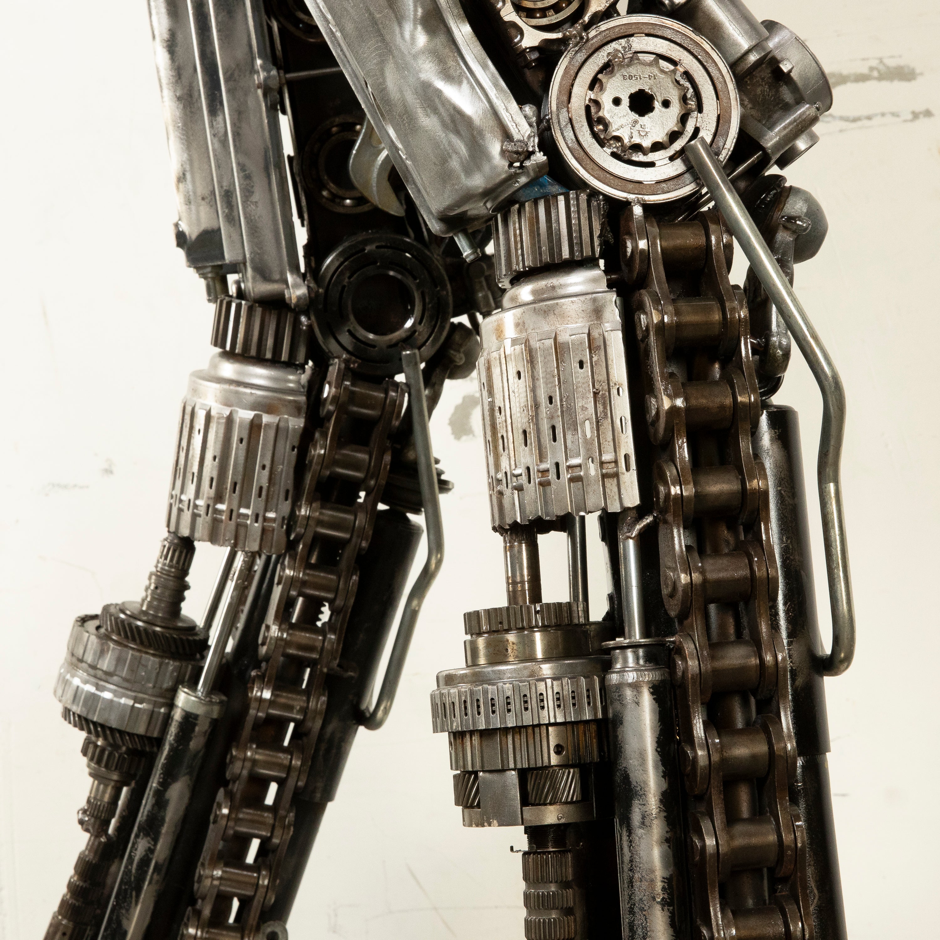 91" Terminator Inspired Recycled Metal Art Sculpture