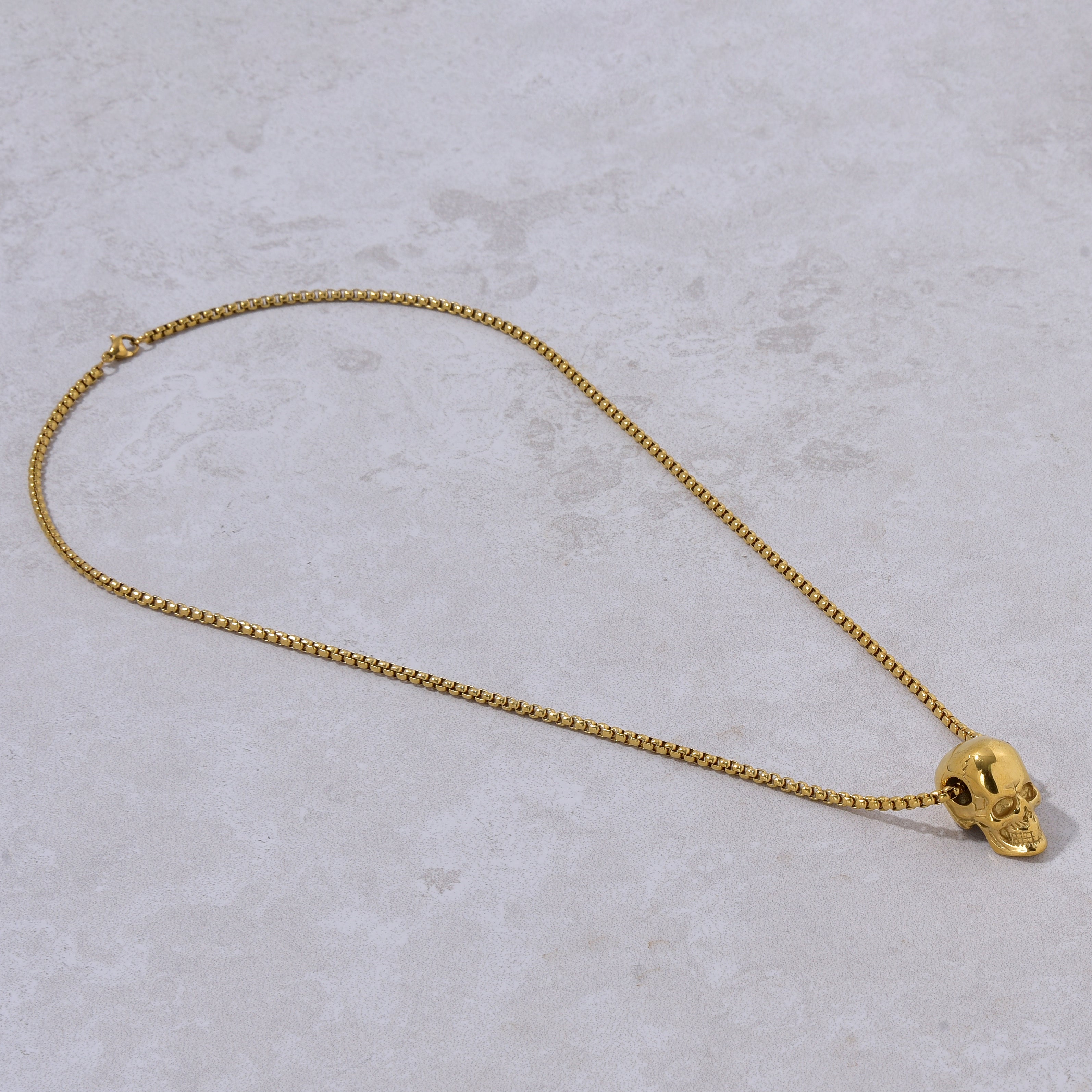 Gold Steel Hearts Necklace