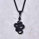 Black Gun Metal Steel Hearts Necklace