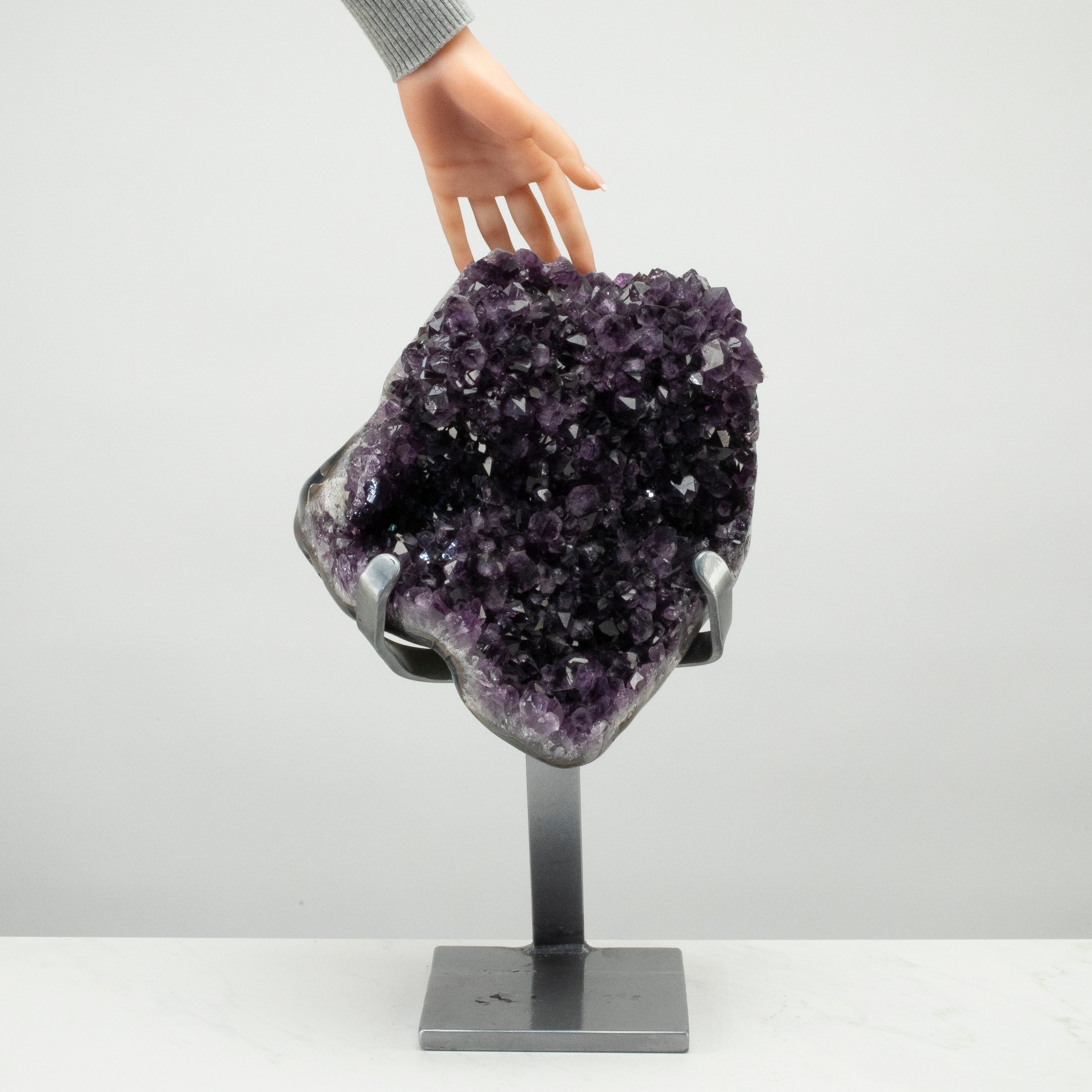 Uruguayan Amethyst Geode on Custom Stand - 18" / 30 lbs