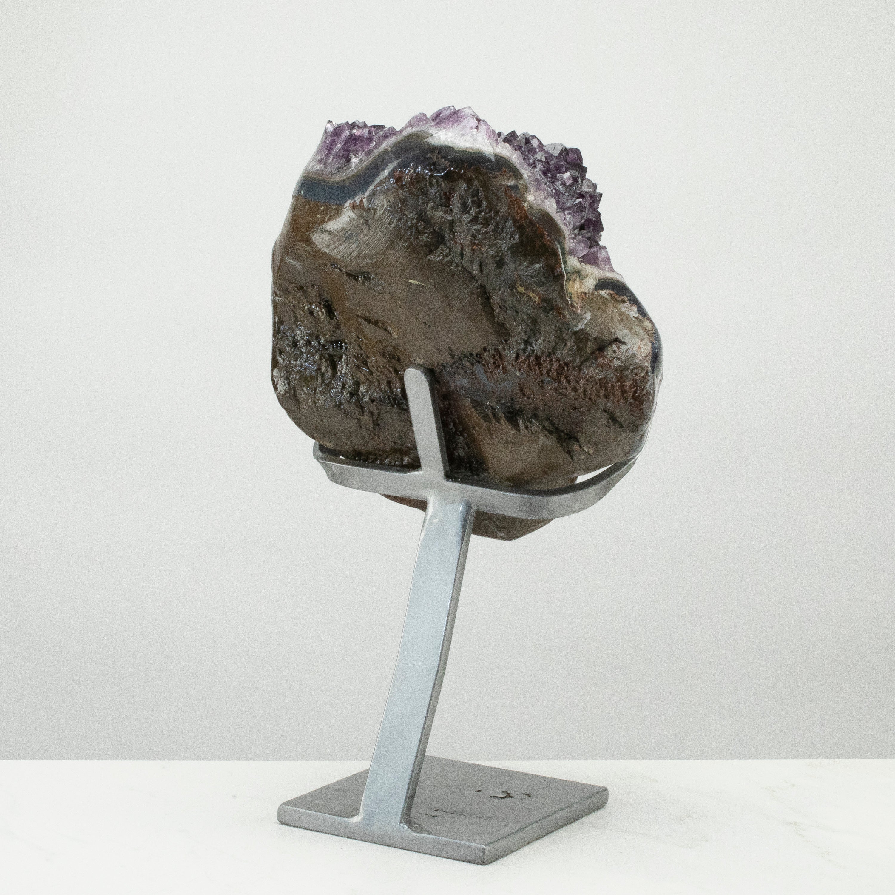 Uruguayan Amethyst Geode on Custom Stand - 18" / 30 lbs