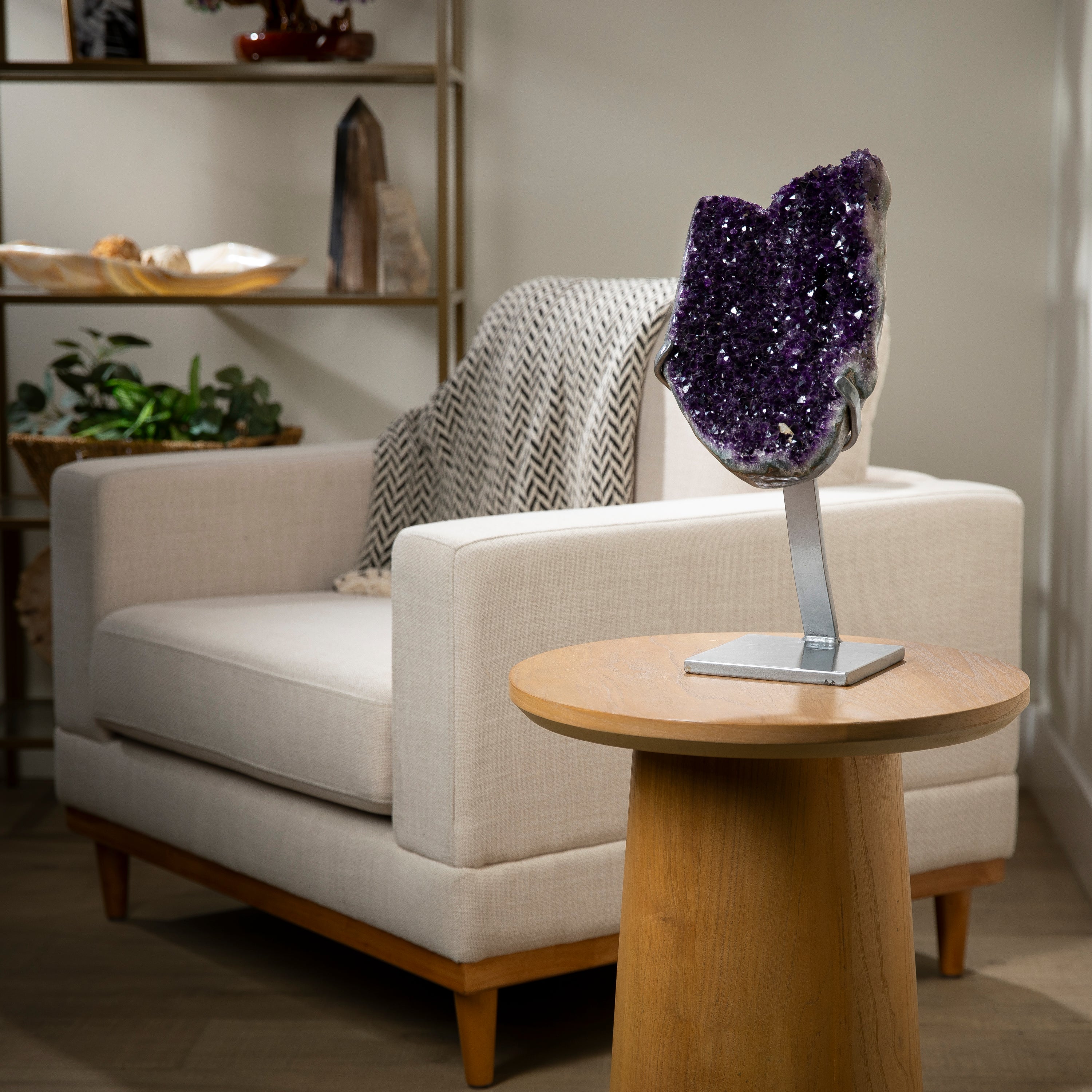 Uruguayan Amethyst Geode on Custom Stand - 18" / 24 lbs