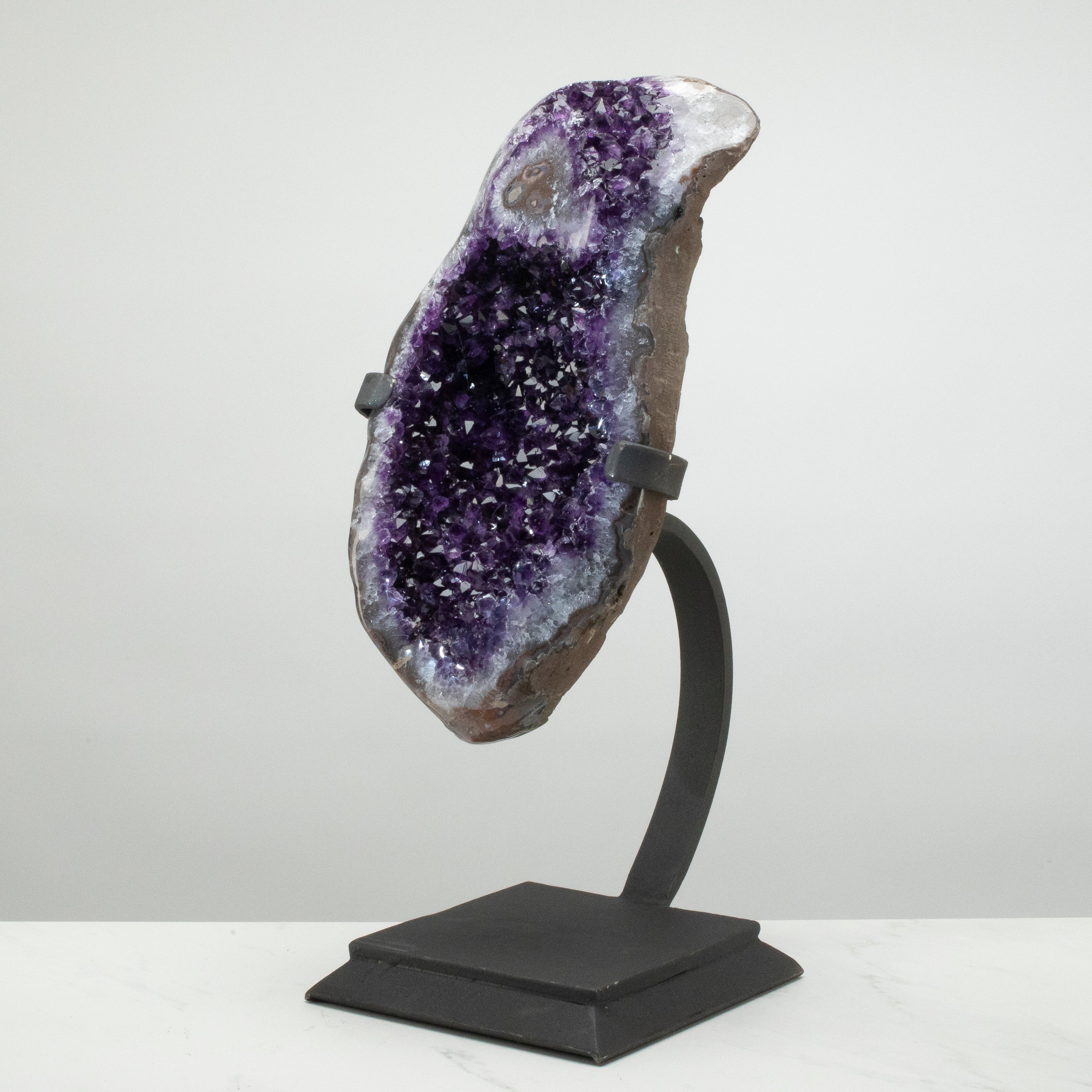 Uruguayan Amethyst Geode on Custom Stand - 24" / 45 lbs