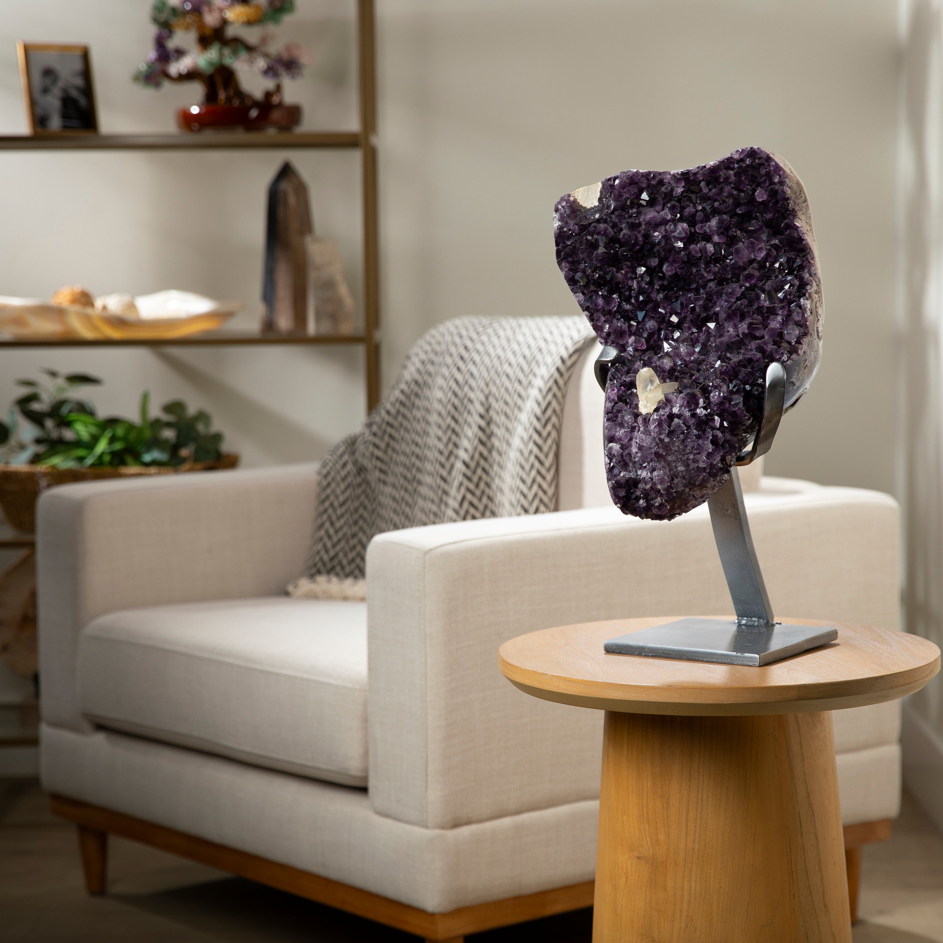 Uruguayan Amethyst Geode on Custom Stand - 19" / 39 lbs