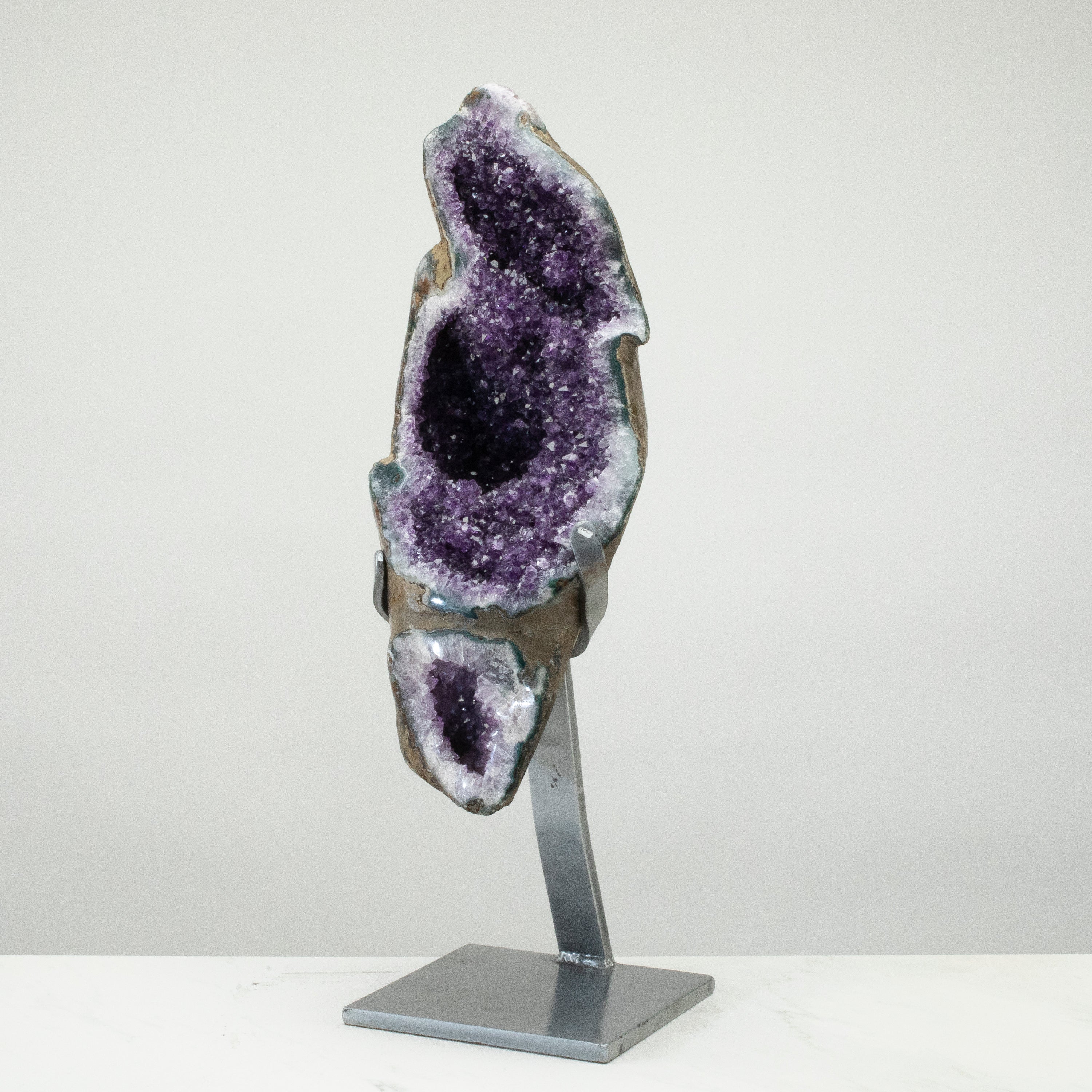 Uruguayan Amethyst Geode on Custom Stand - 26" / 39 lbs