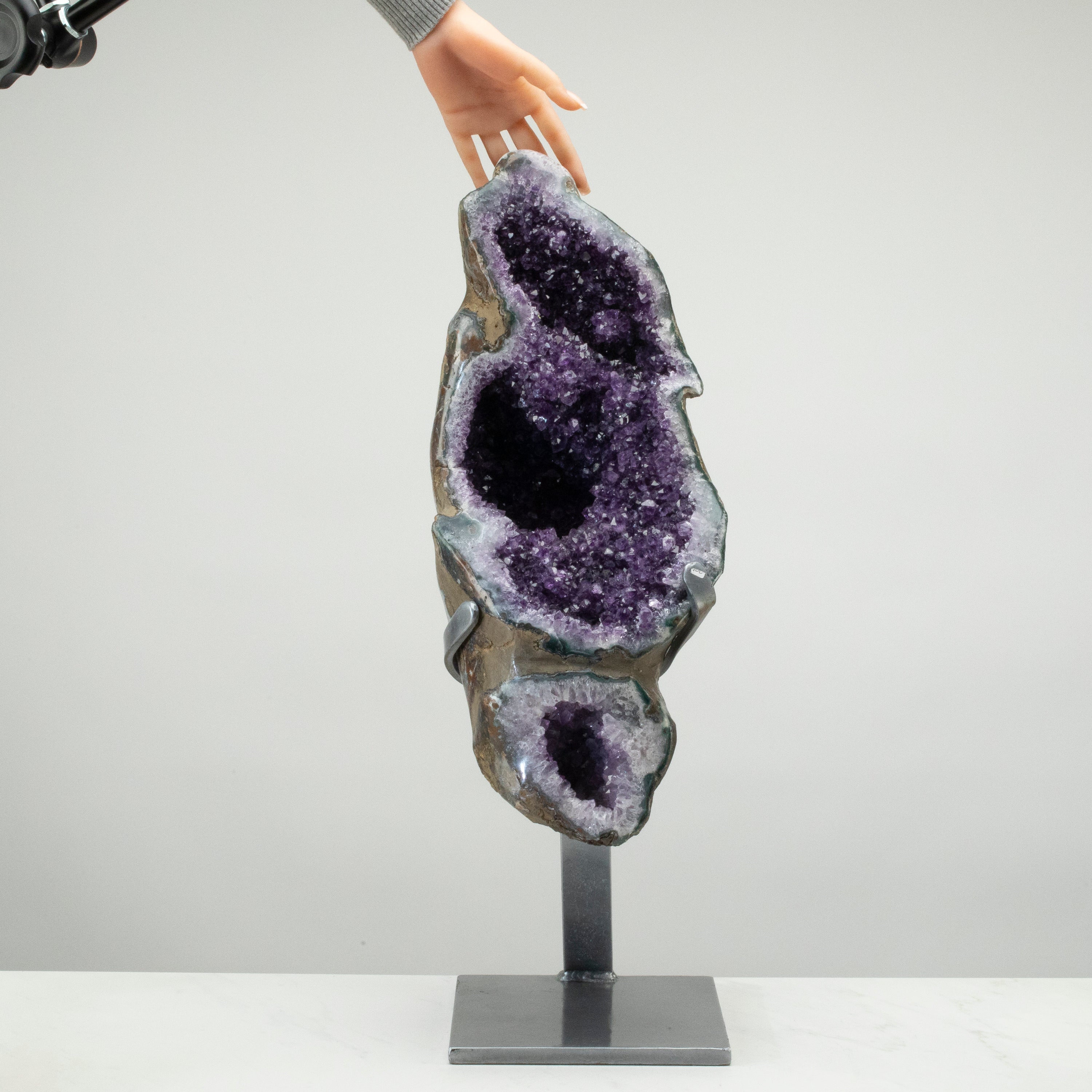 Uruguayan Amethyst Geode on Custom Stand - 26" / 39 lbs