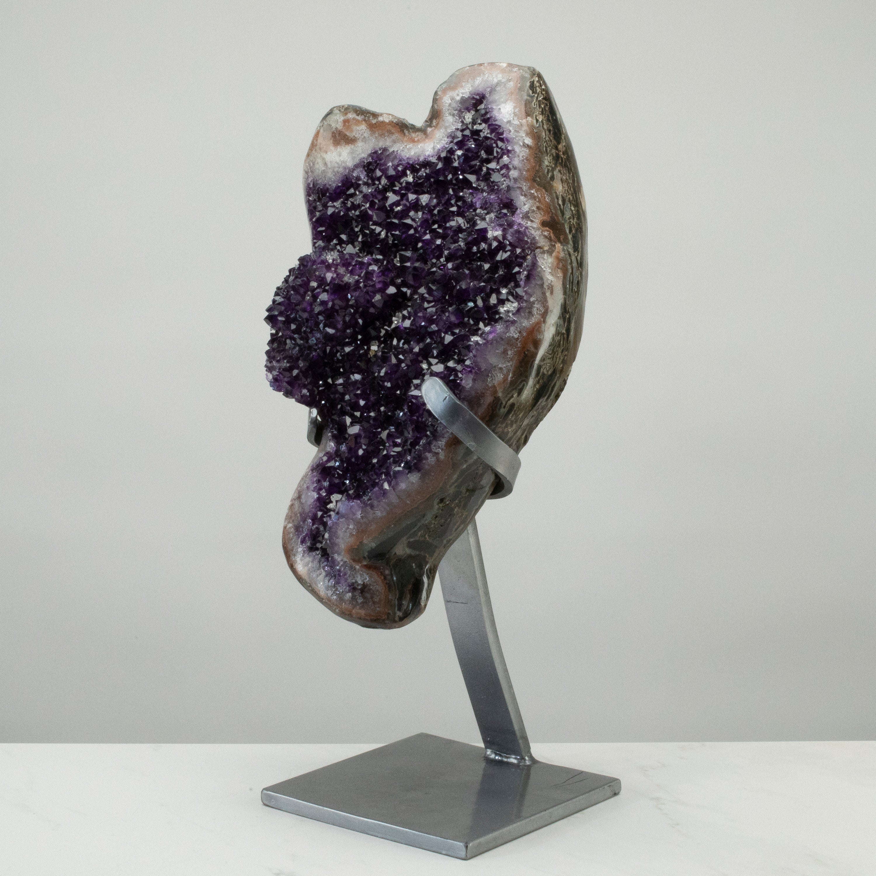 Uruguayan Amethyst Geode on Custom Stand - 21" / 42 lbs