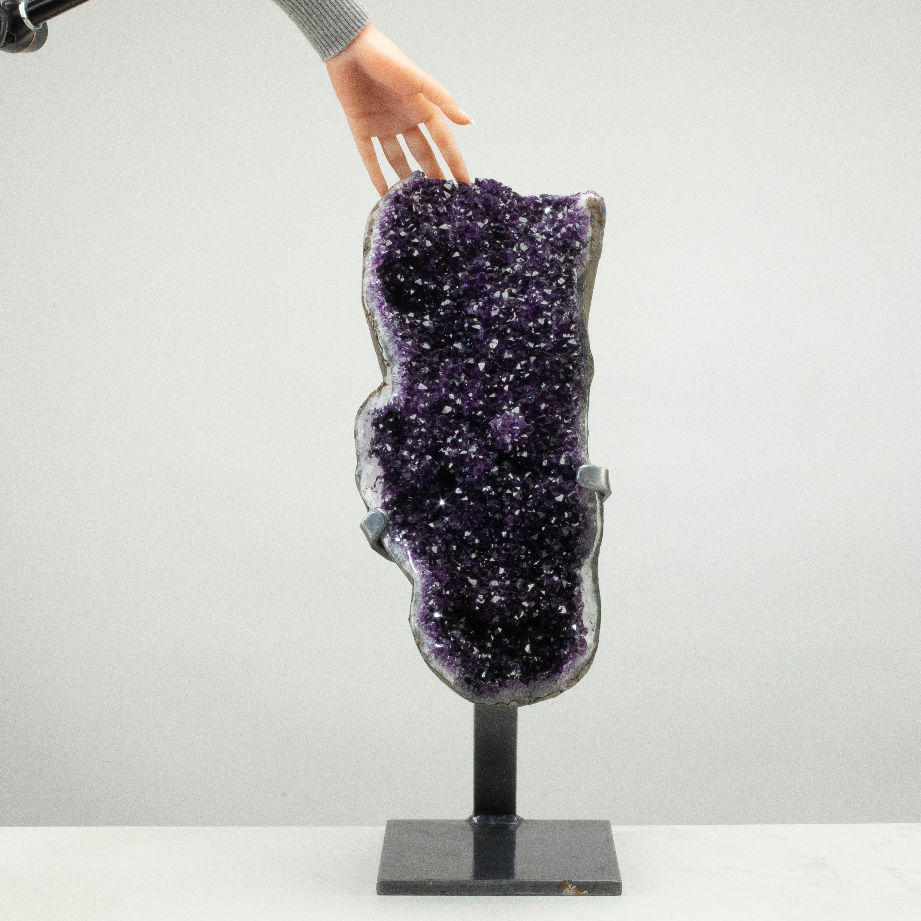 Uruguayan Amethyst Geode on Custom Stand - 22" / 44 lbs