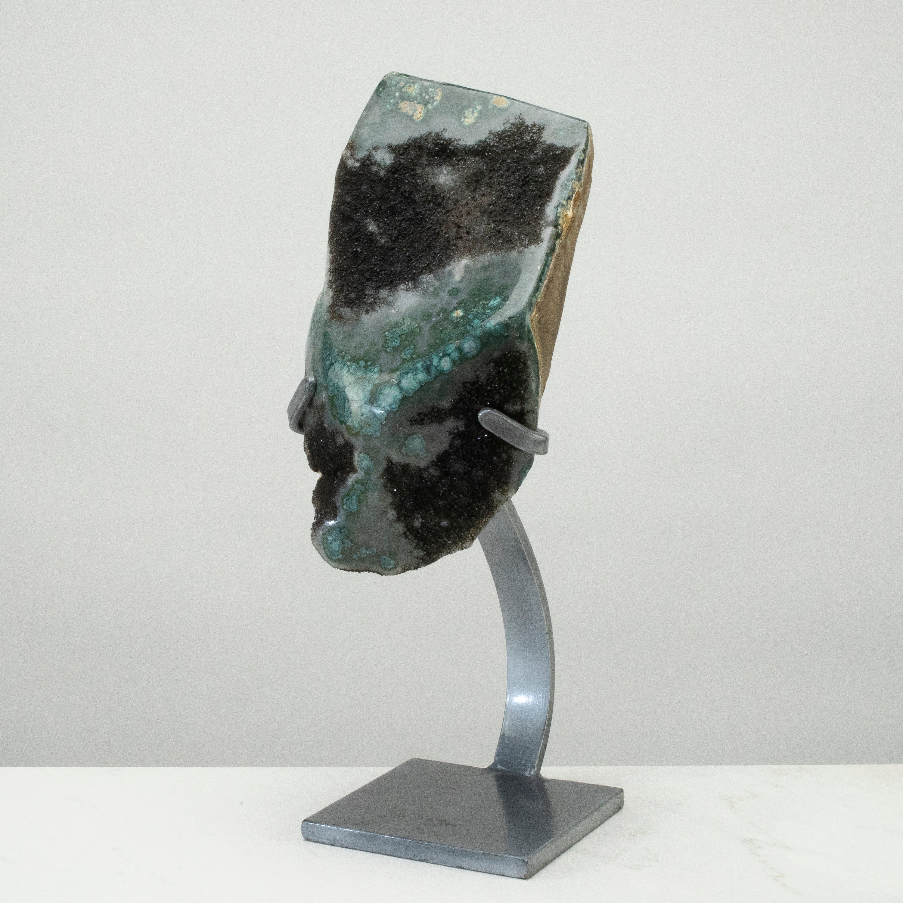 Uruguayan Amethyst Geode on Custom Stand - 18.5" / 20 lbs