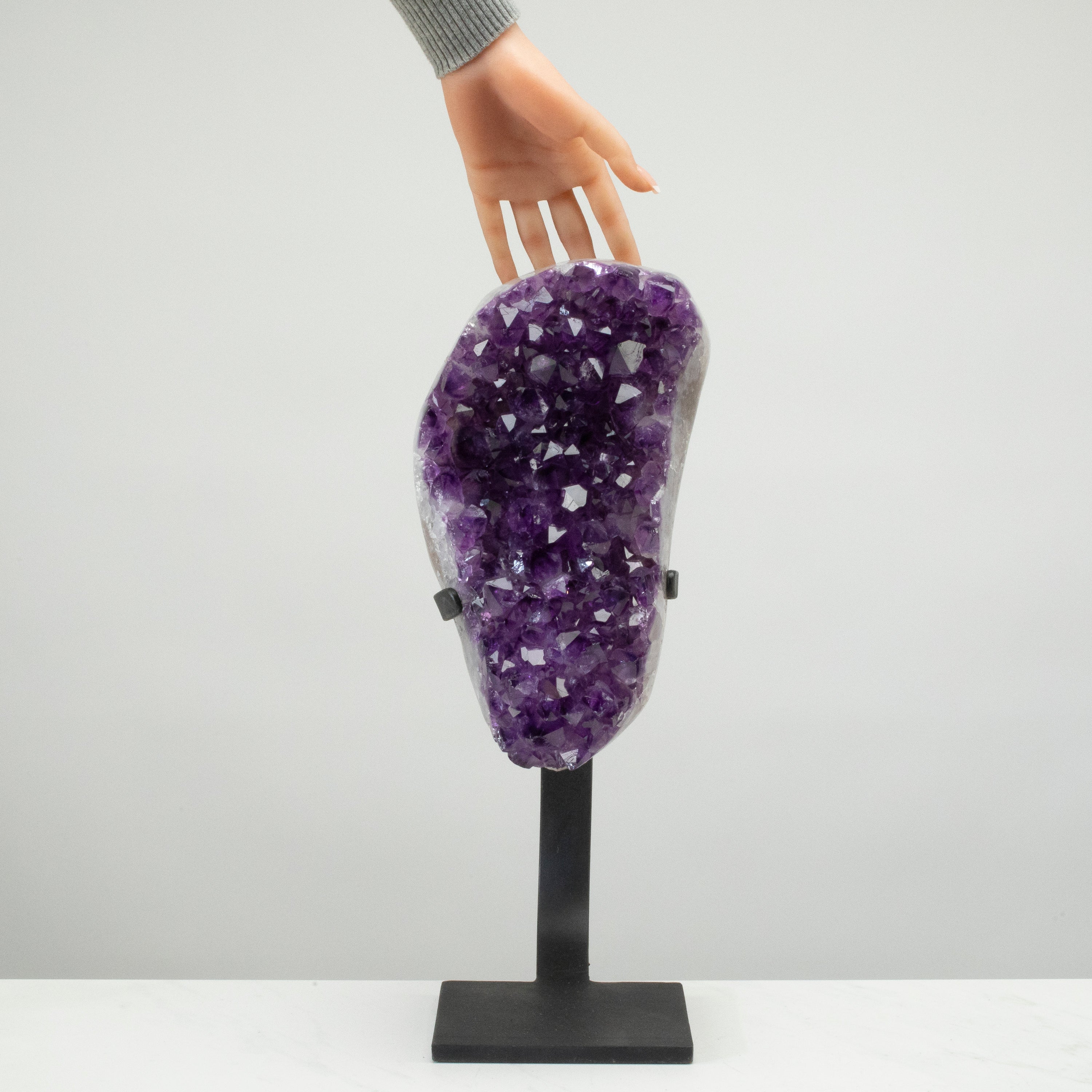 Uruguayan Amethyst Geode on Custom Stand - 18" / 18 lbs