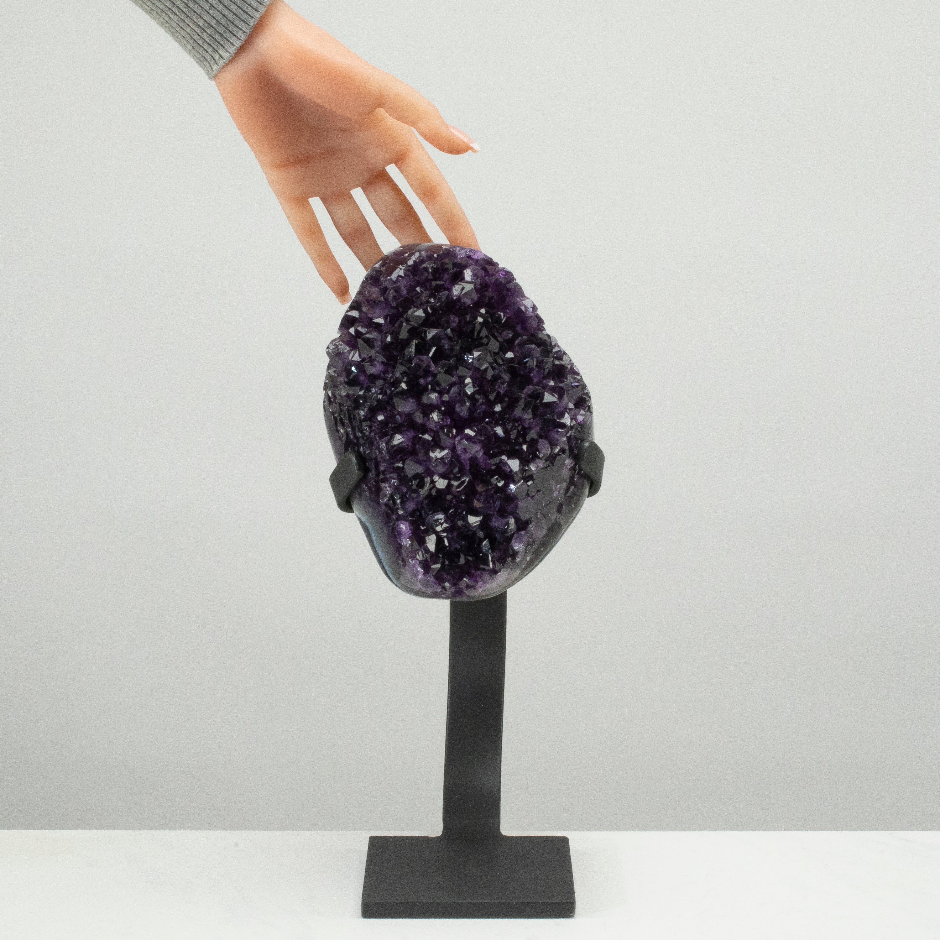 Uruguayan Amethyst Geode on Custom Stand - 13" / 10 lbs