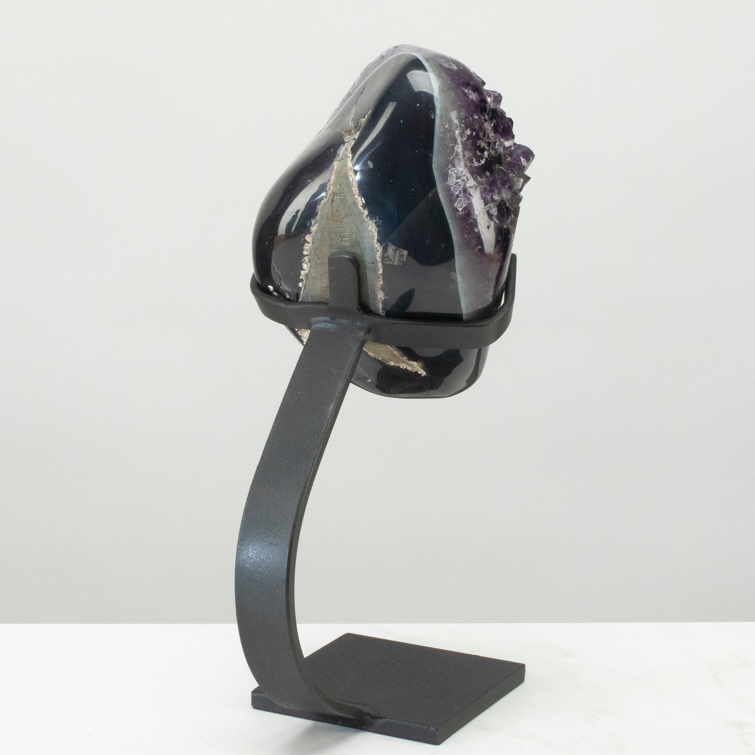 Uruguayan Amethyst Geode on Custom Stand - 13" / 10 lbs