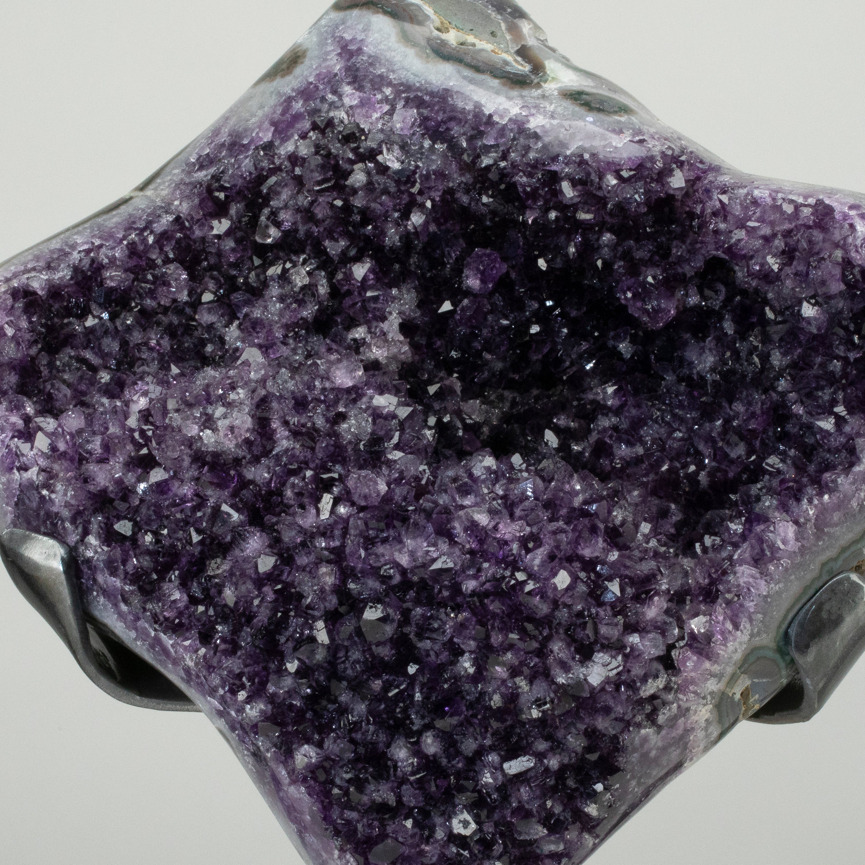 Uruguayan Amethyst Geode on Custom Stand - 14" / 15 lbs