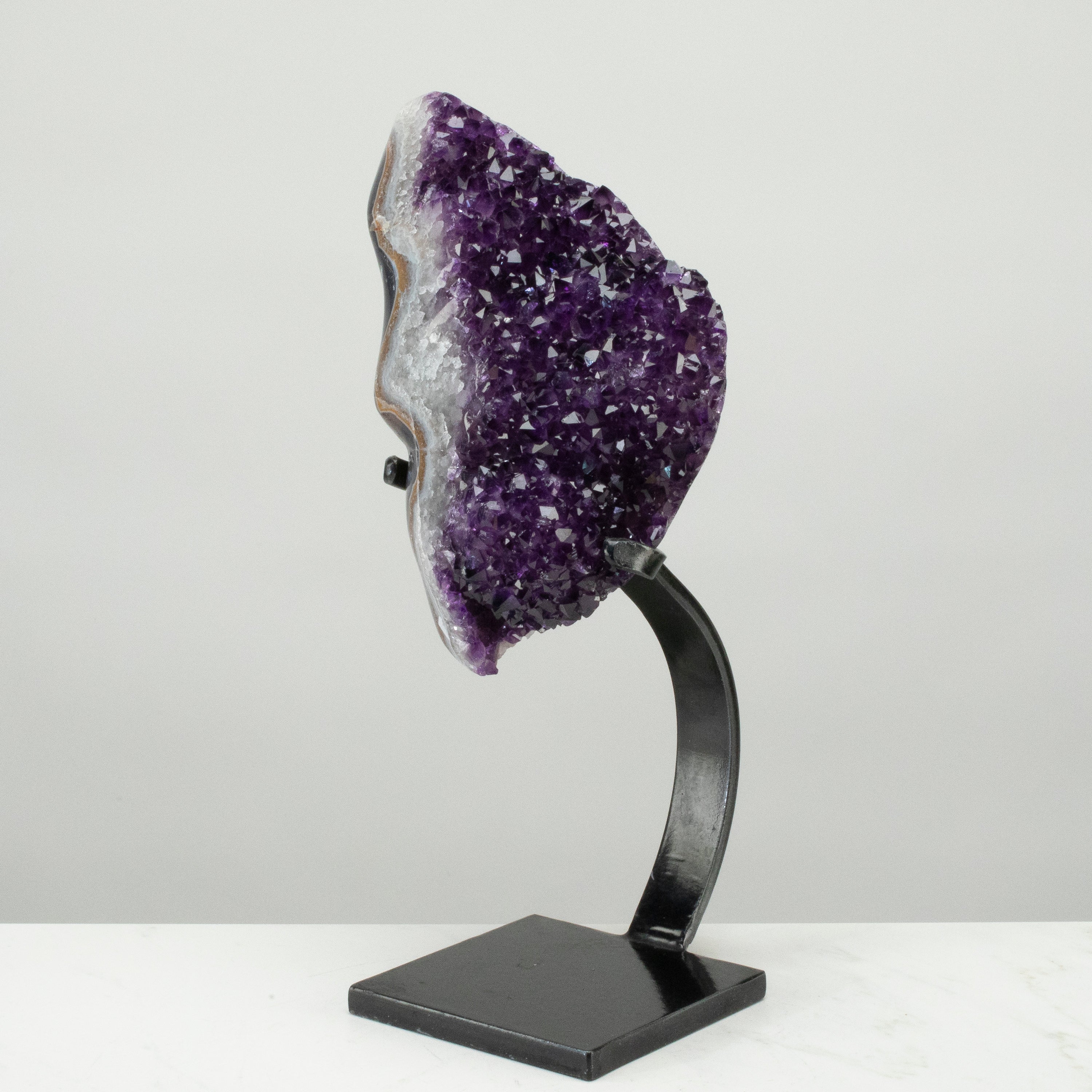 Uruguayan Amethyst Geode on Custom Stand - 15" / 15 lbs