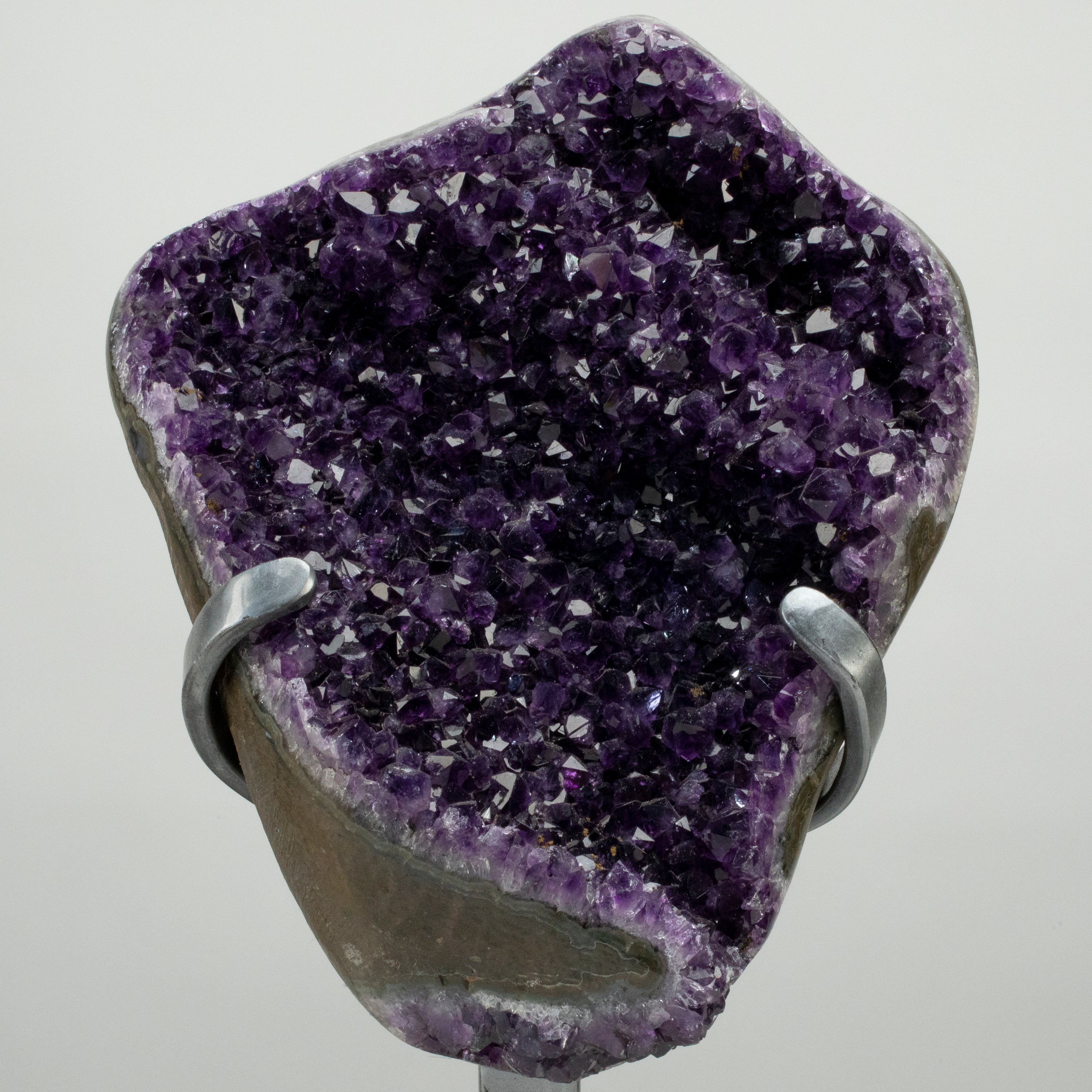 Uruguayan Amethyst Geode on Custom Stand - 14.5" / 16 lbs