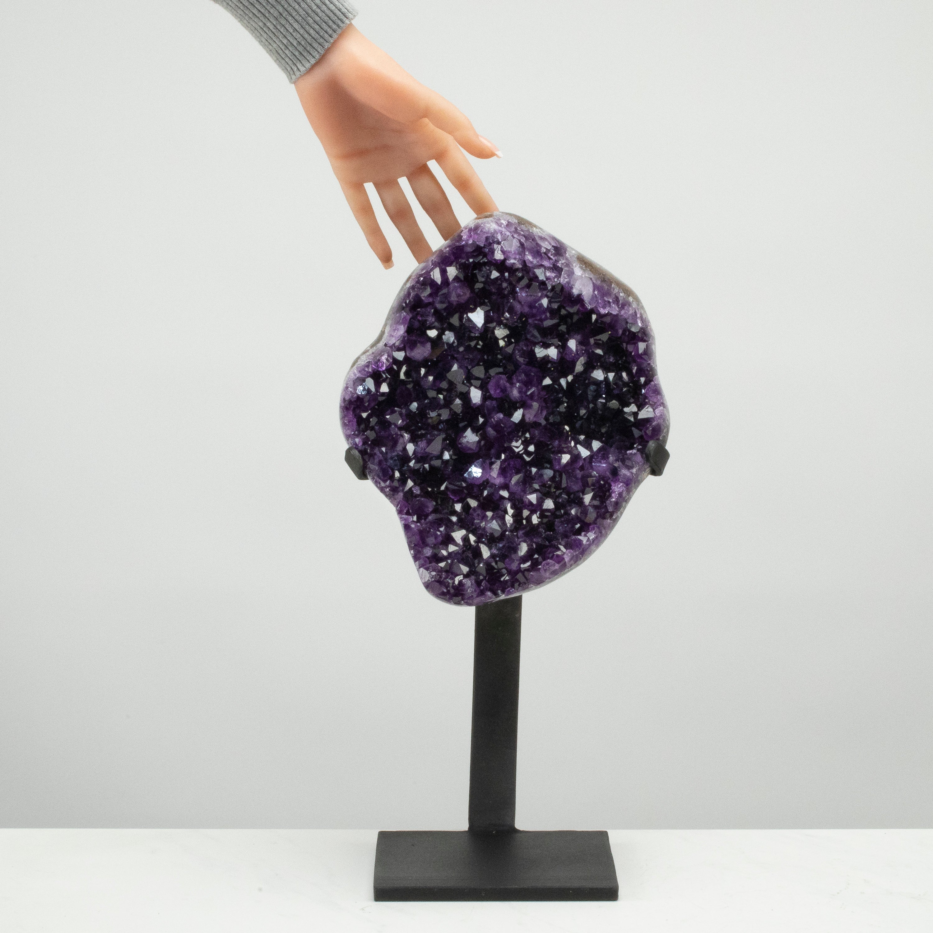 Uruguayan Amethyst Geode on Custom Stand - 16" / 14 lbs