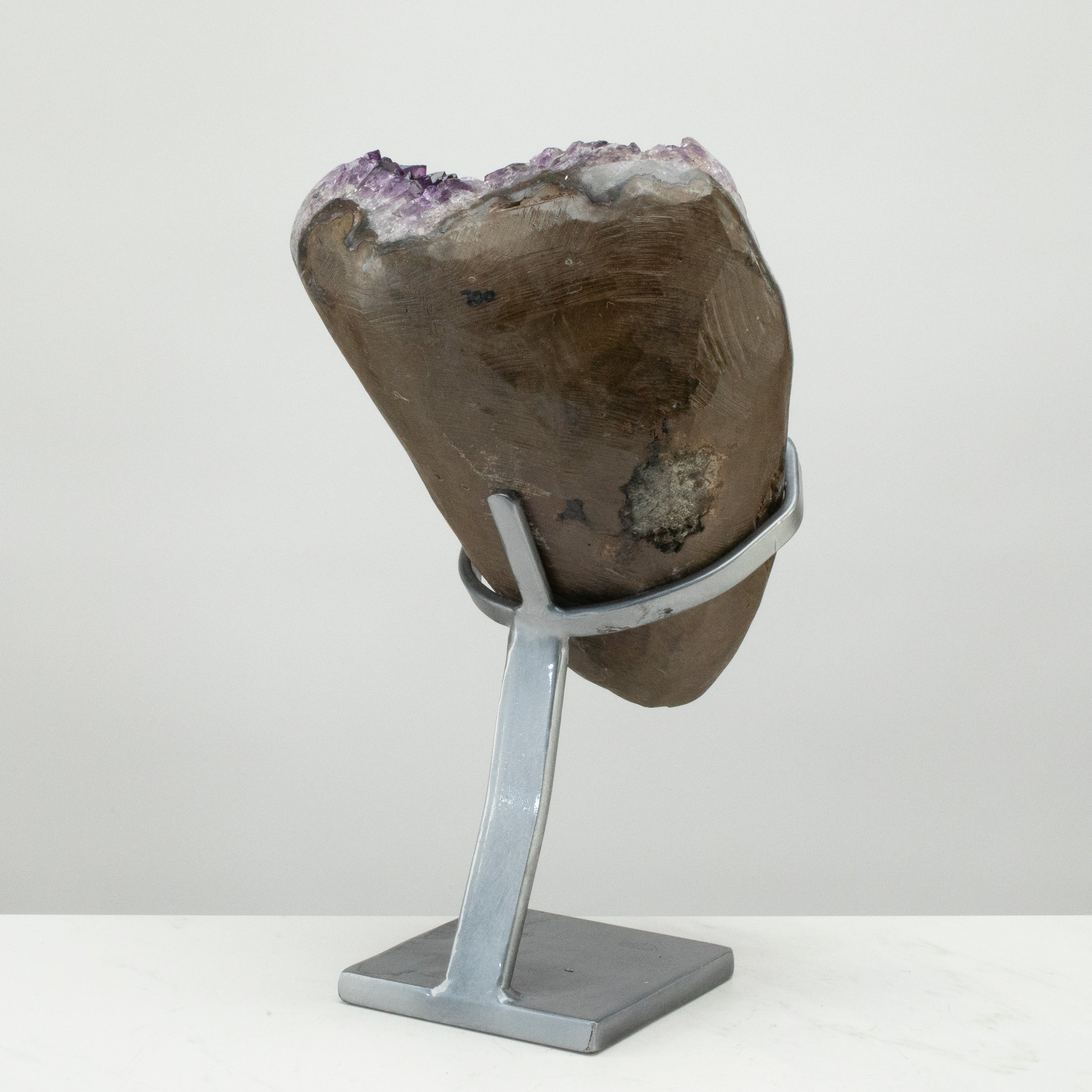 Uruguayan Amethyst Geode on Custom Stand - 13.5" / 16 lbs