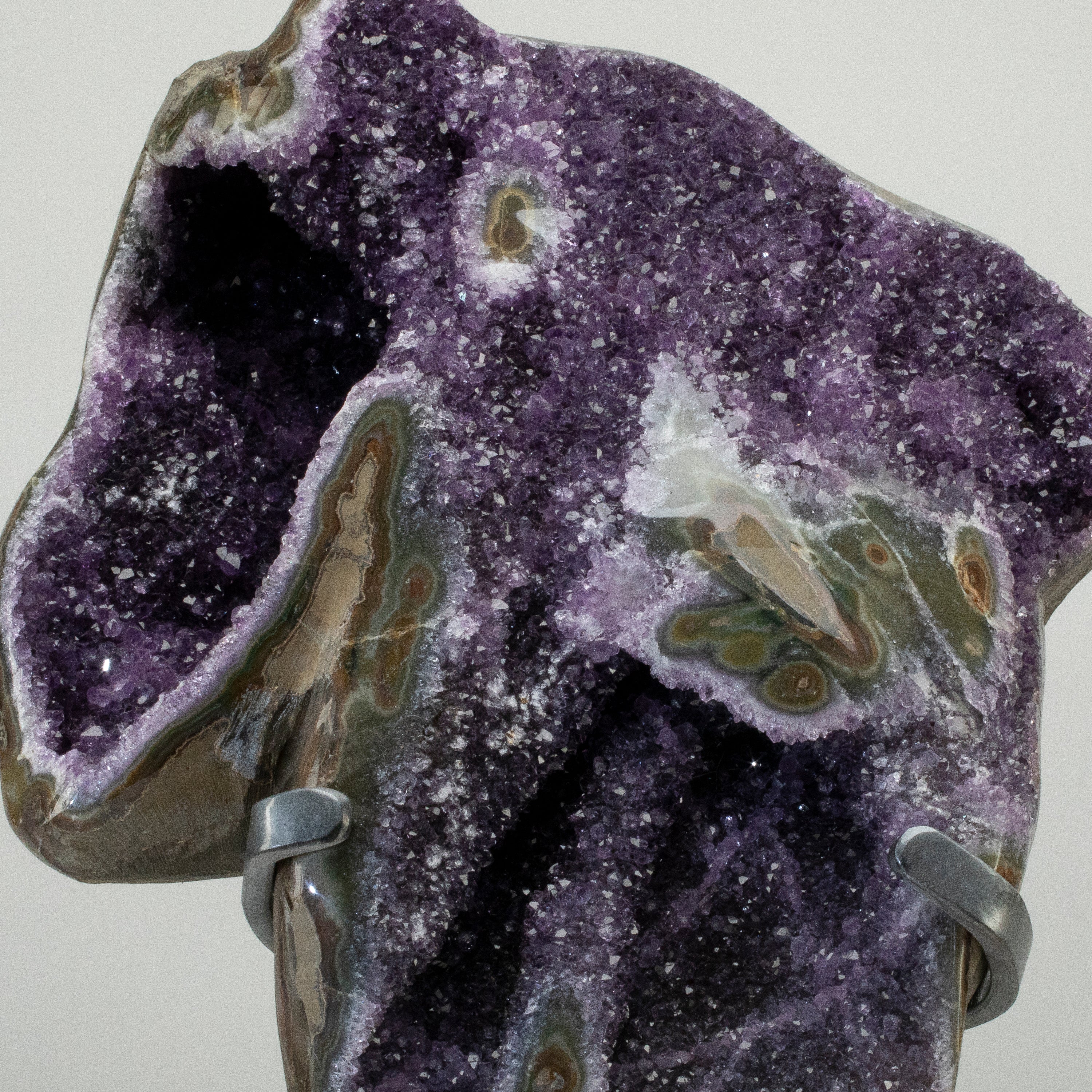 Uruguayan Amethyst Geode on Custom Stand - 18" / 27 lbs