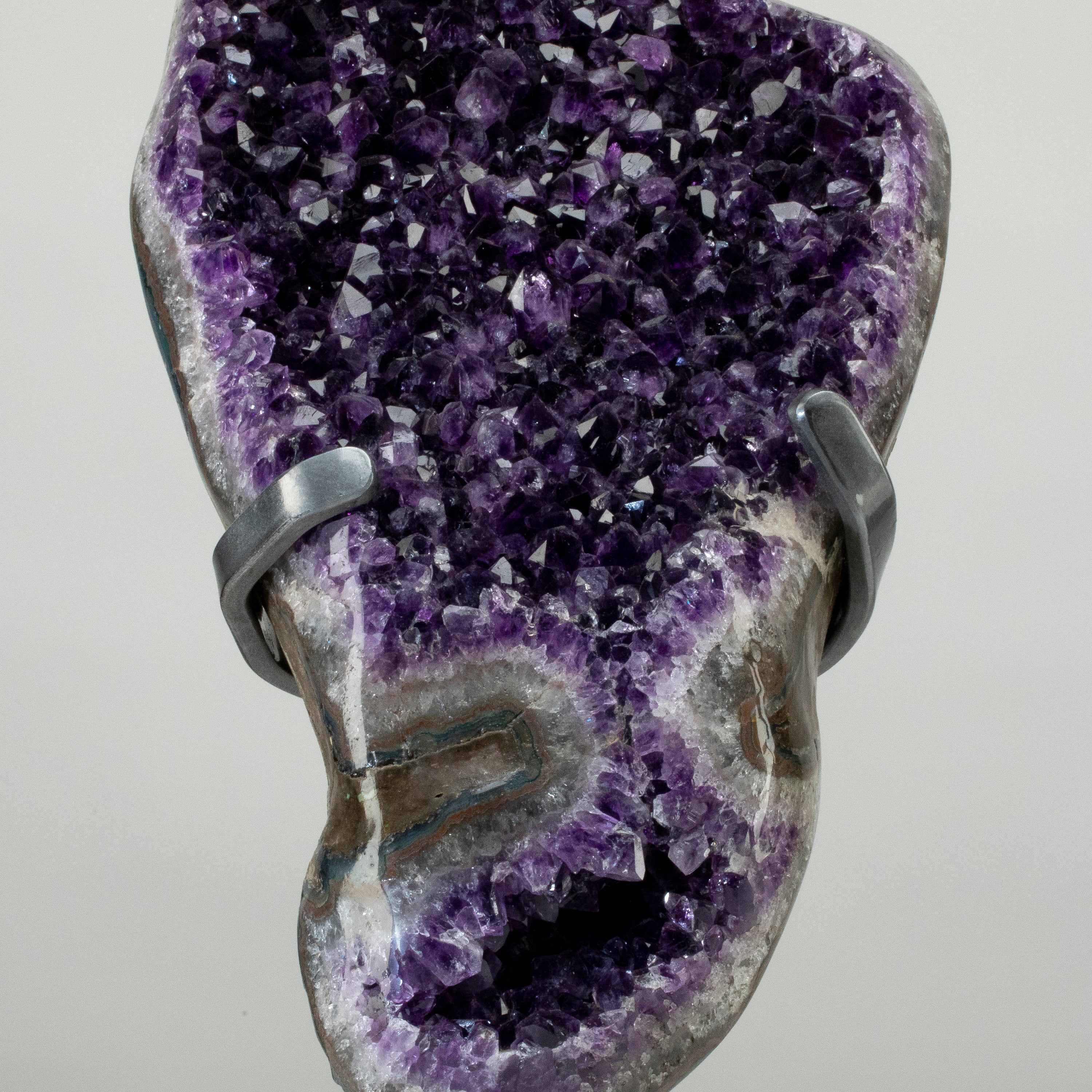 Uruguayan Amethyst Geode on Custom Stand - 15" / 16 lbs