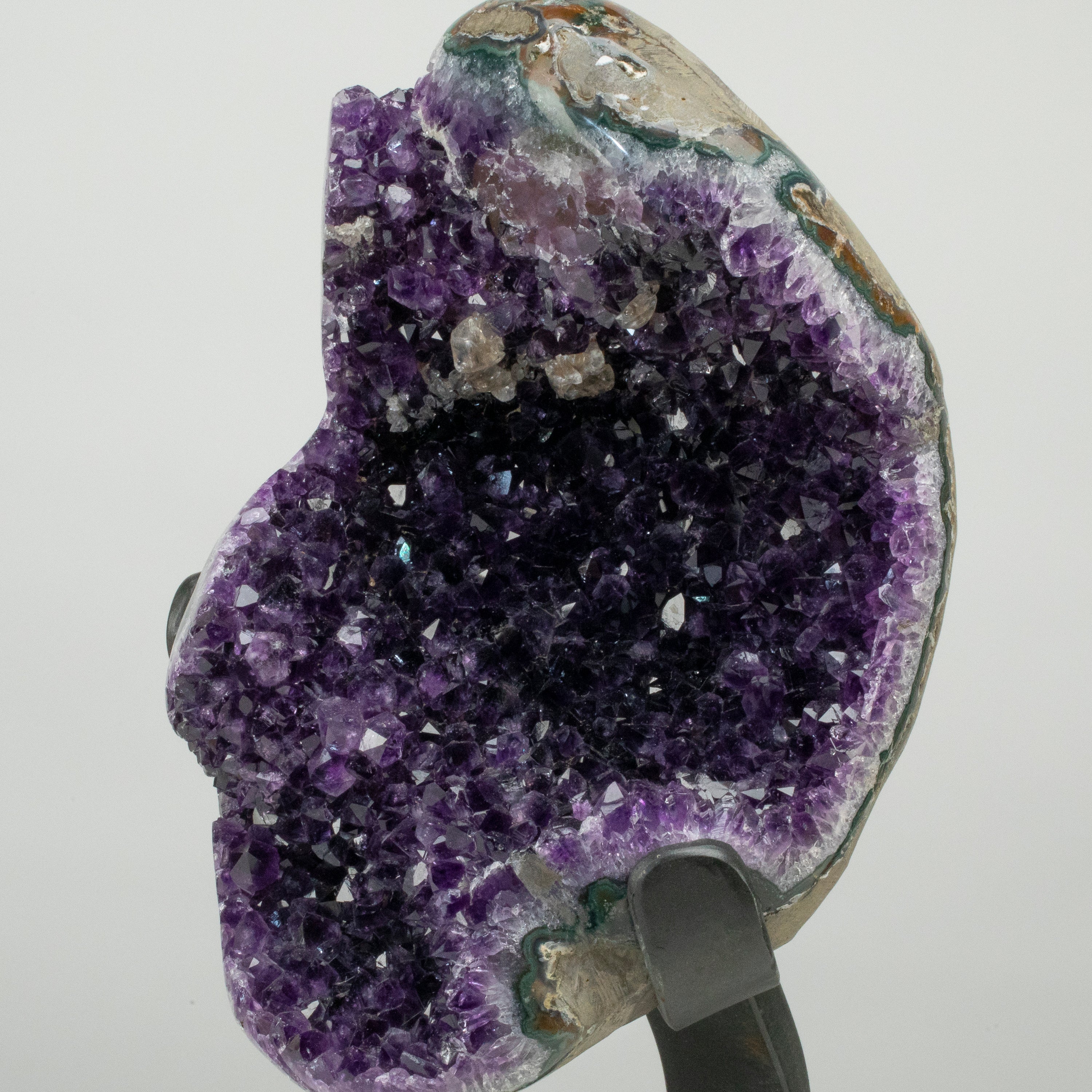 Uruguayan Amethyst Geode on Custom Stand - 16.5" / 17 lbs