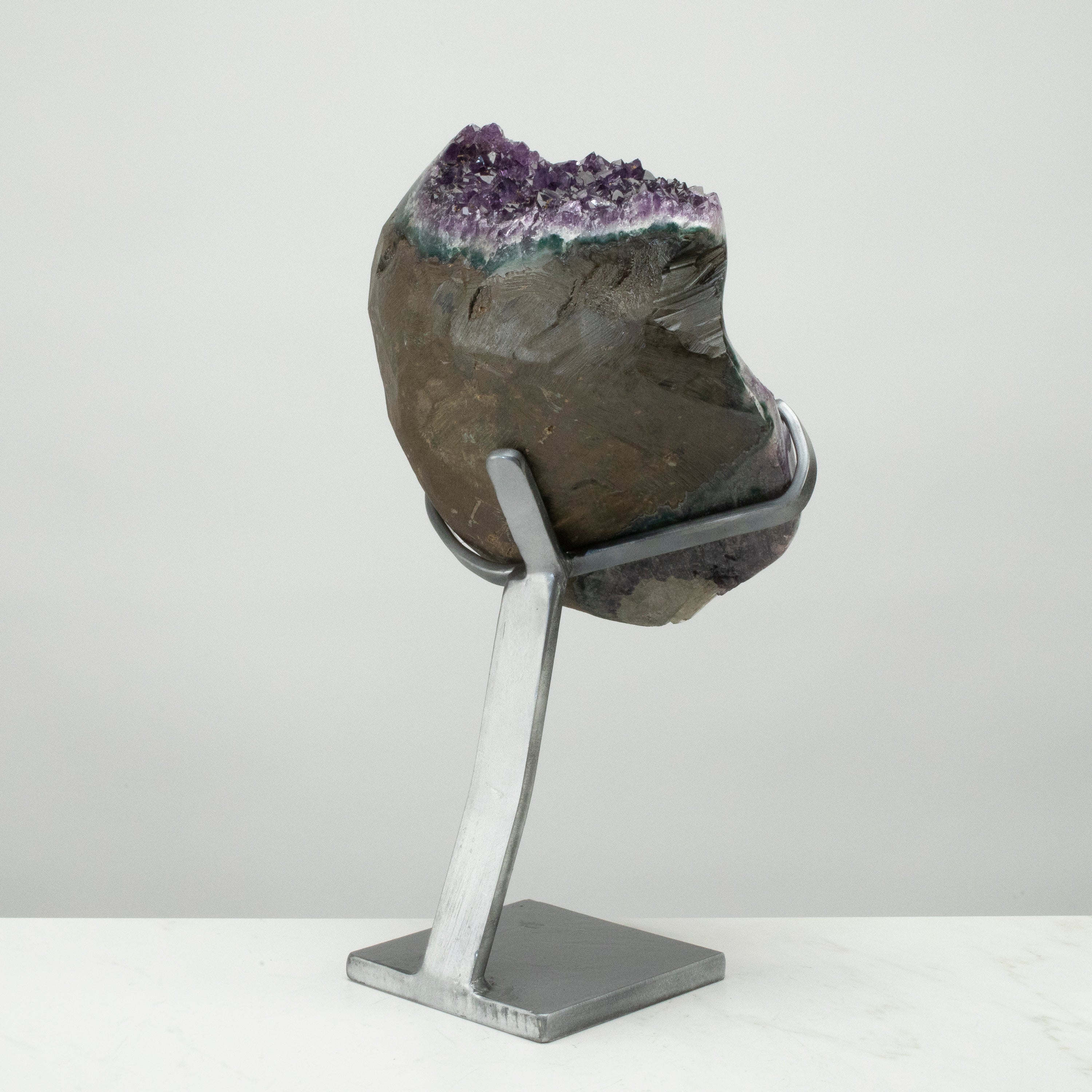 Uruguayan Amethyst Geode on Custom Stand - 15.5" / 19 lbs