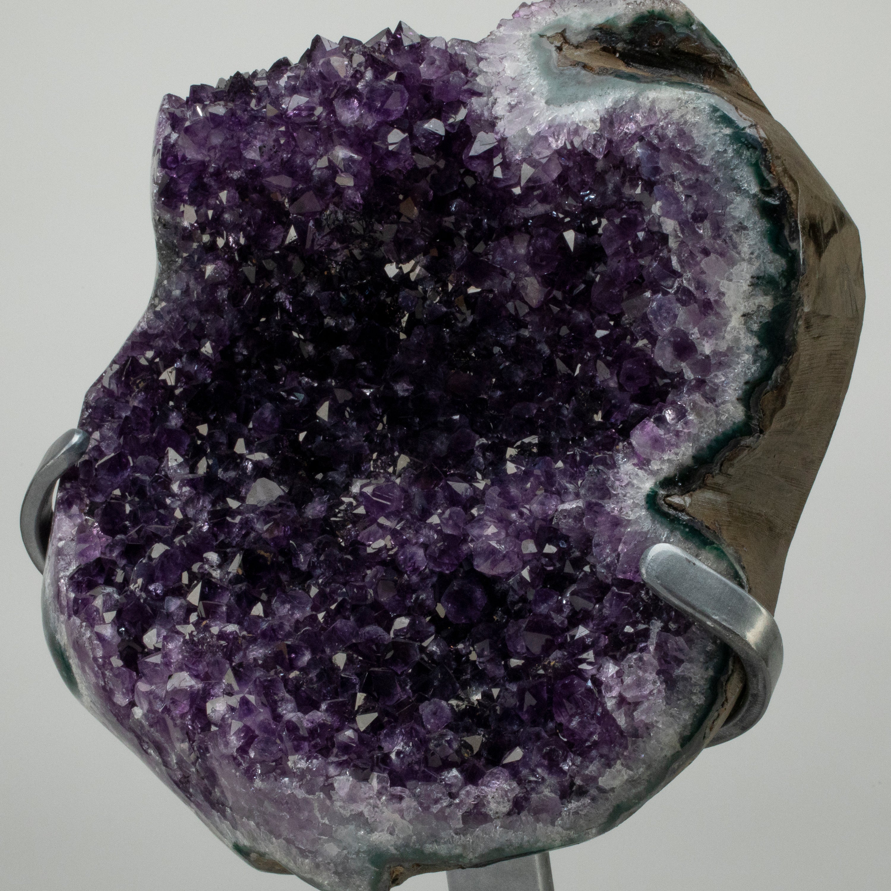 Uruguayan Amethyst Geode on Custom Stand - 15.5" / 19 lbs