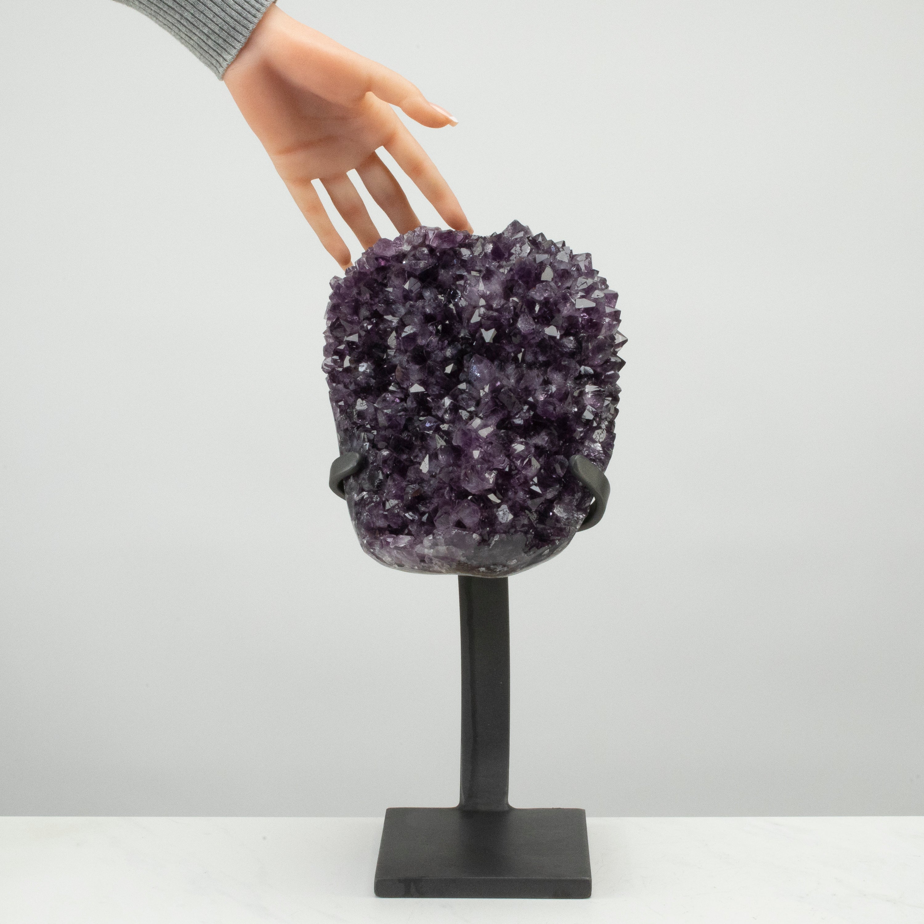 Uruguayan Amethyst Geode on Custom Stand - 15" / 15 lbs