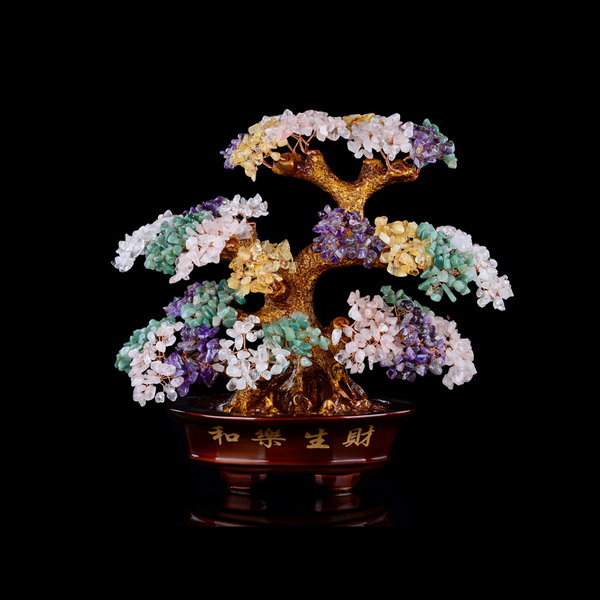 Multi-Gemstone Bonsai Tree of Life with 1,251 Natural Gemstones Lifestyle Image