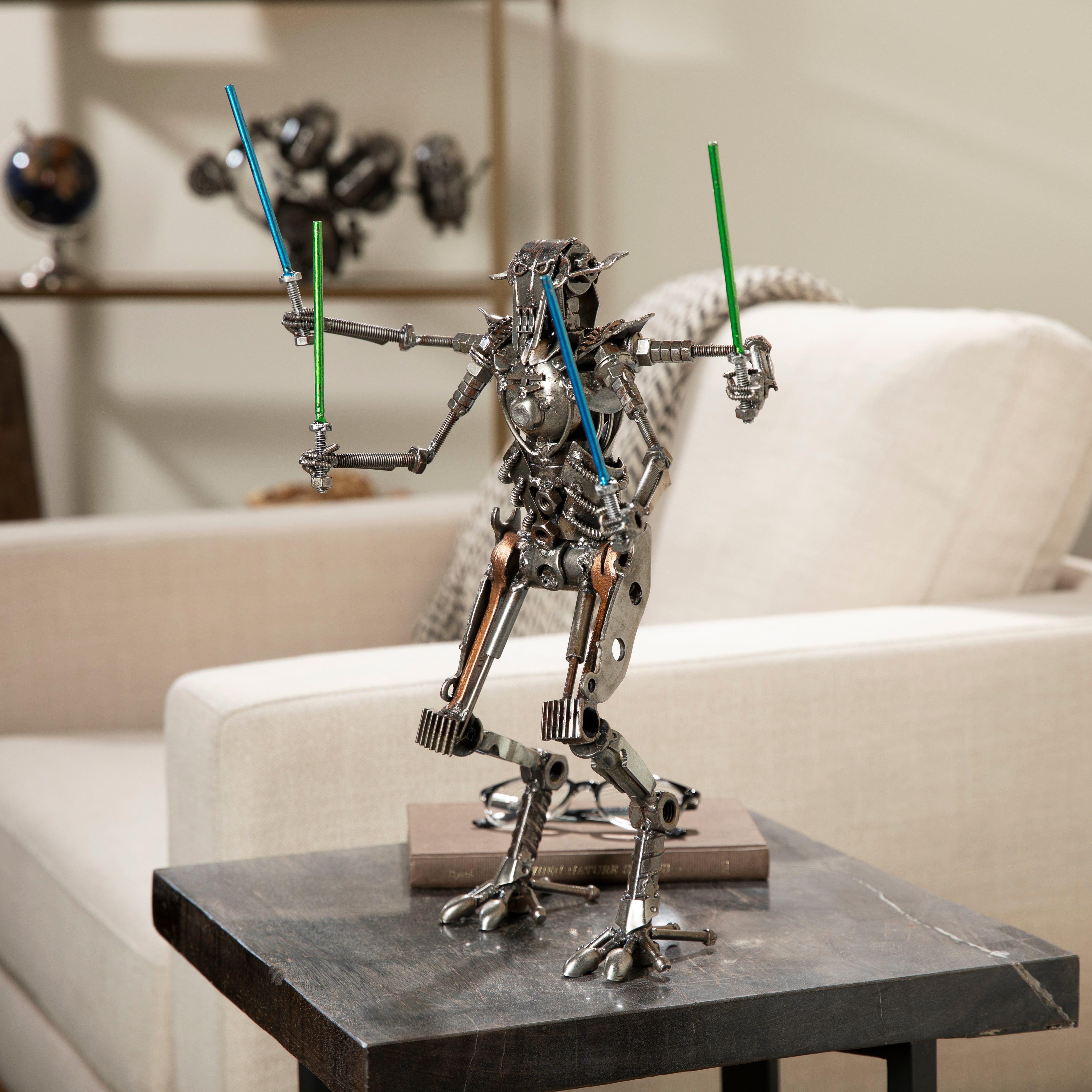 Alexander Kalifano Recycled Metal Art General Grievous Star Wars Inspired Recycled Metal Sculpture RMS-1500GG-N