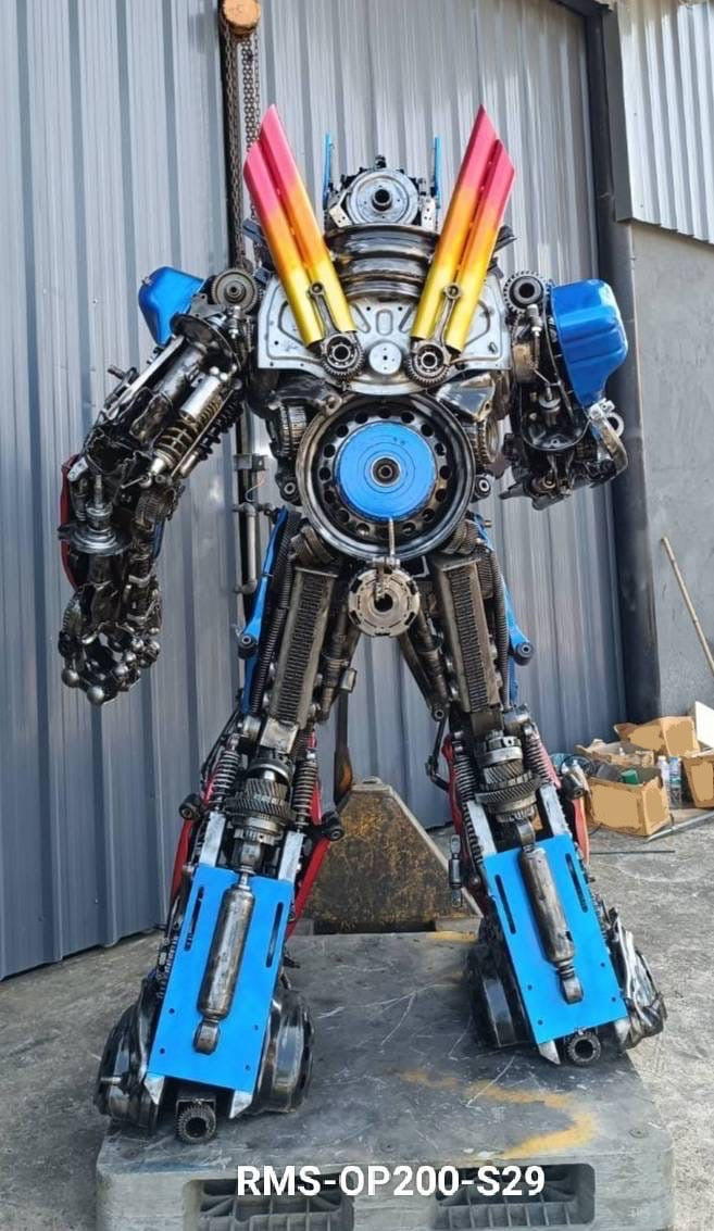 79" Optimus Prime Inspired Recycled Metal Art Sculpture